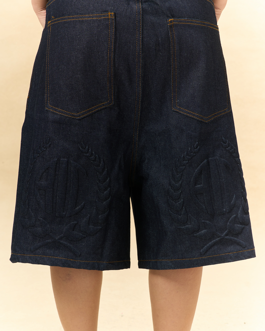 Raw Embossed Jorts