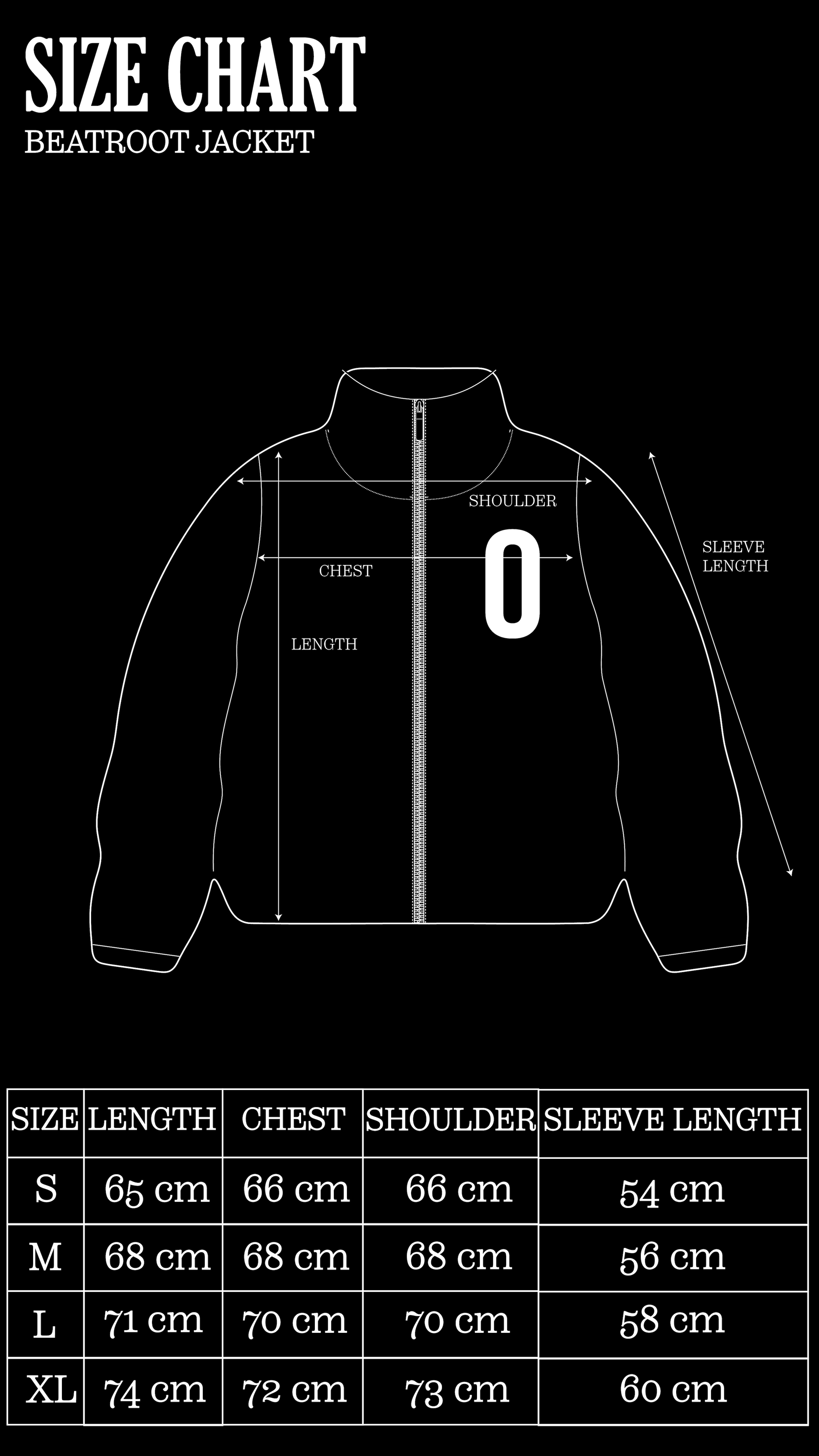 Size Chart for AL CAMILEON STUDIO X BEATROOT RECORDS Embossed Jacket
