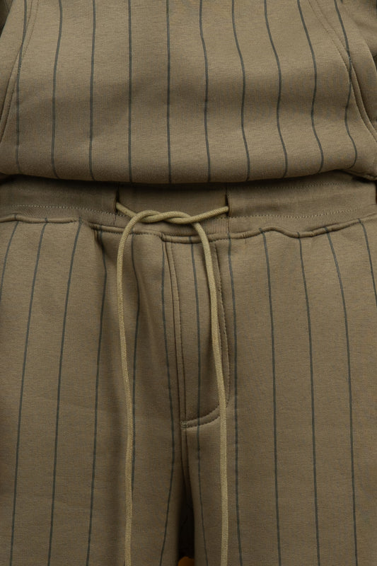 Olive Striped Sweatpants