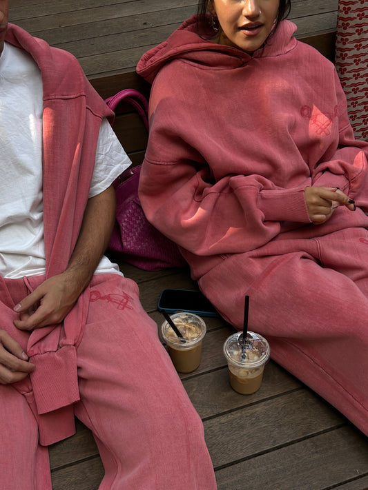 AL CAMILEON STUDIO X DARA'S ICE CREAM Aged Pink Sweatpants