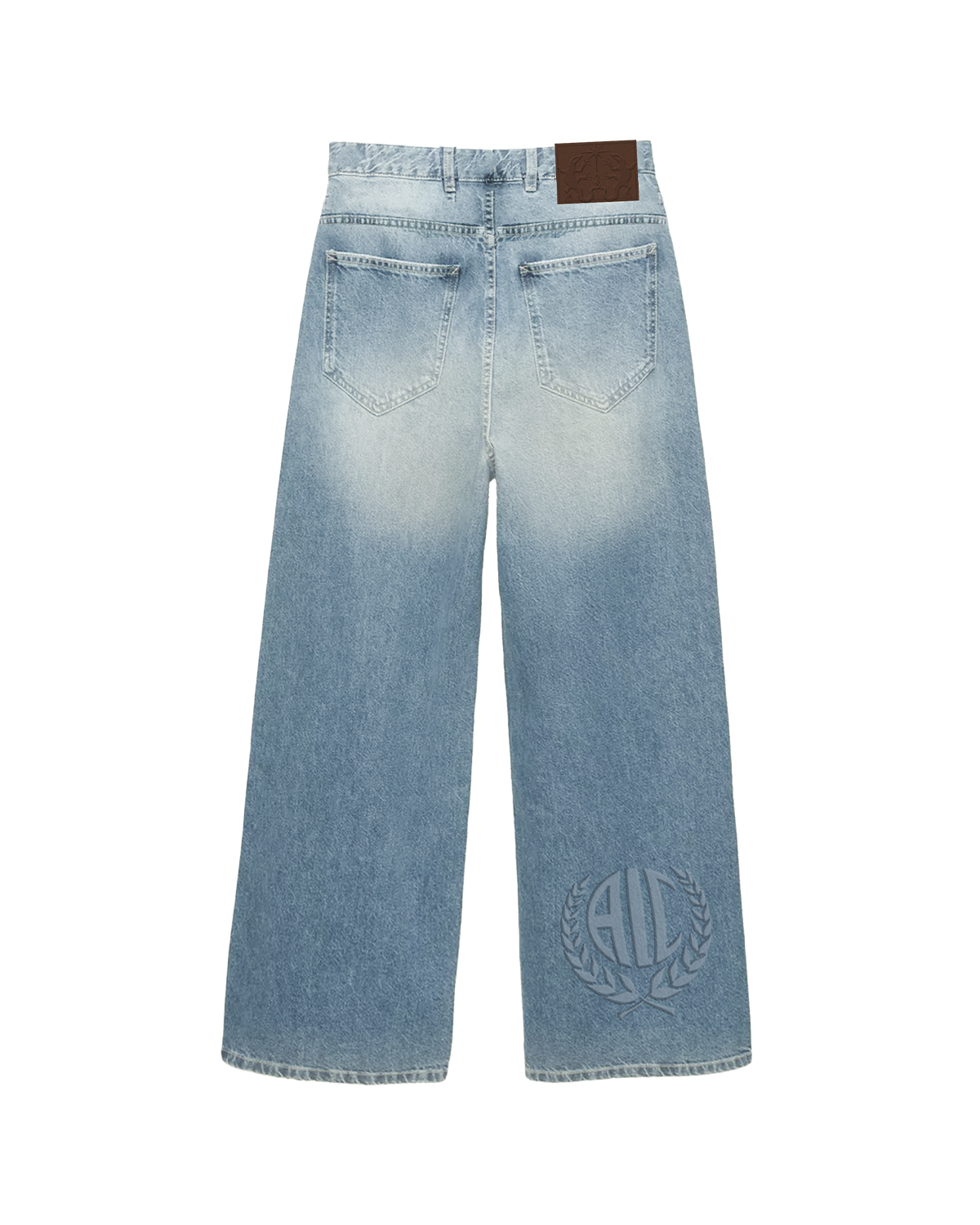 Medium Wash Embossed Denim