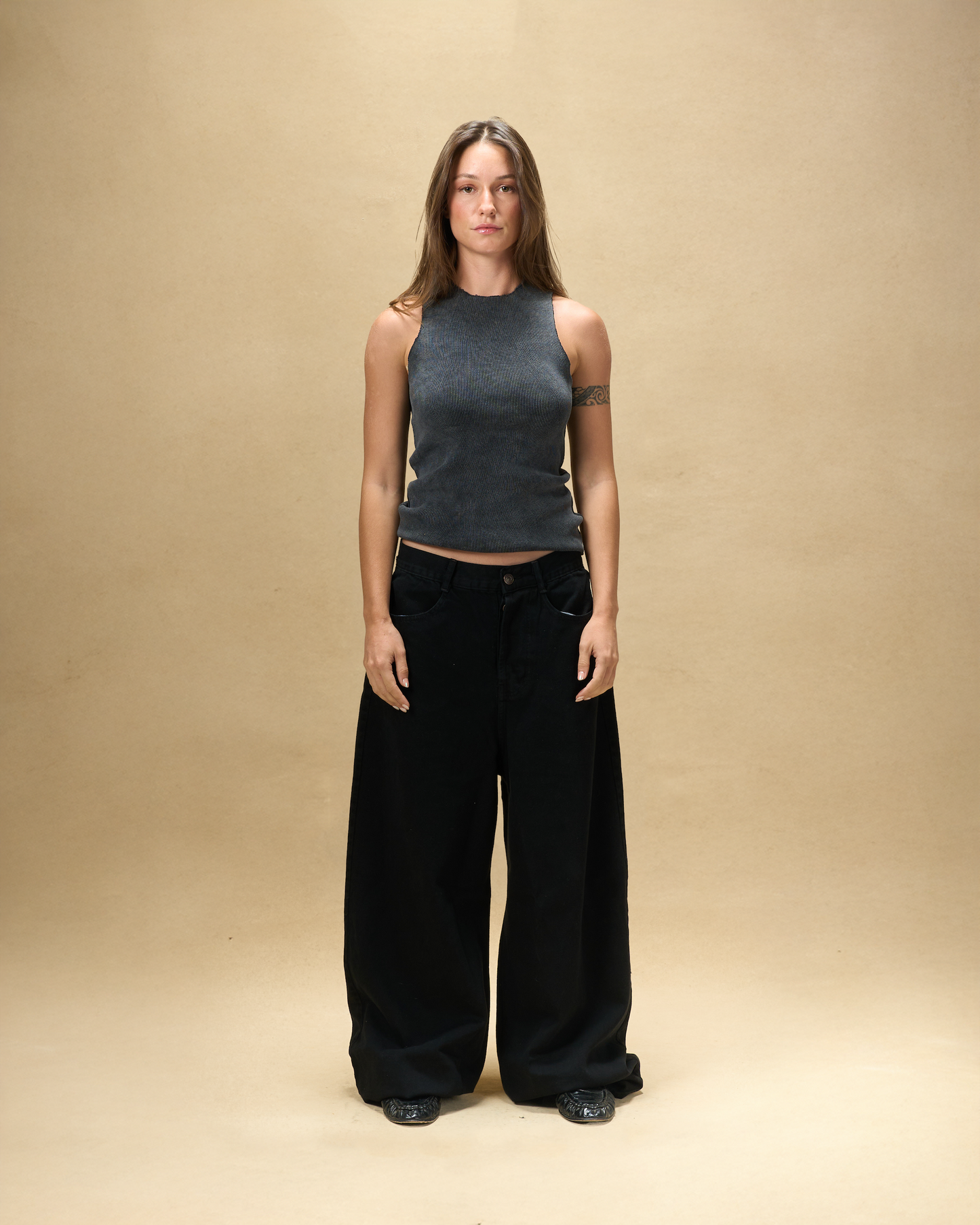 Washed Rib Cotton Tank Top