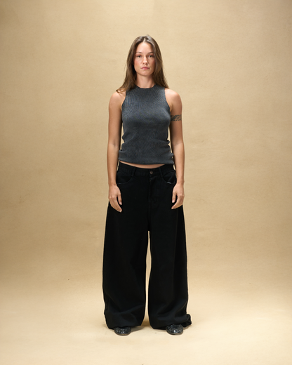 Washed Rib Cotton Tank Top