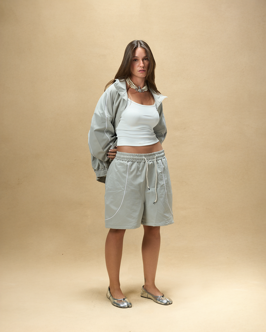 Grey Tracksuit Shorts