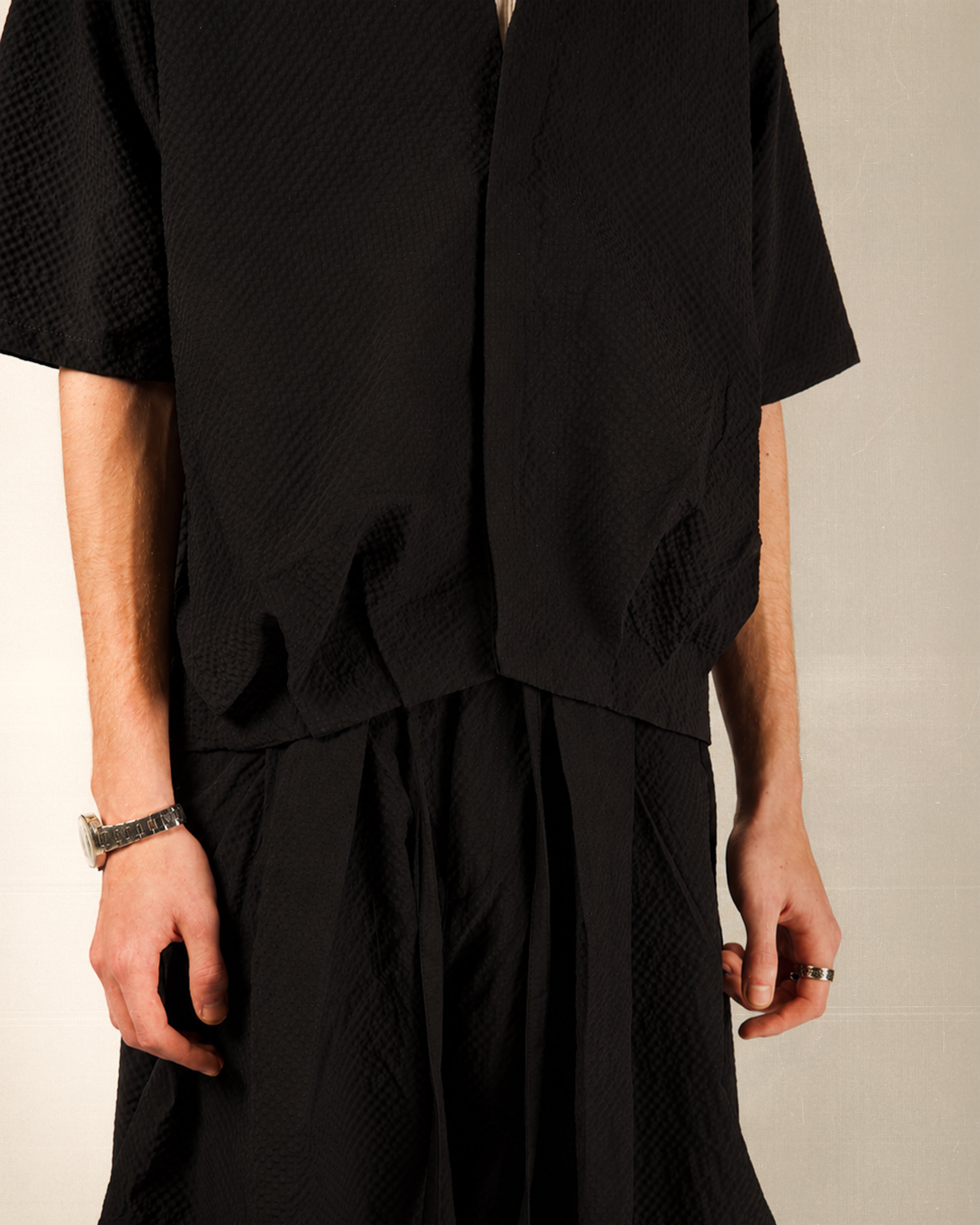 Black Pleated Shirt-4