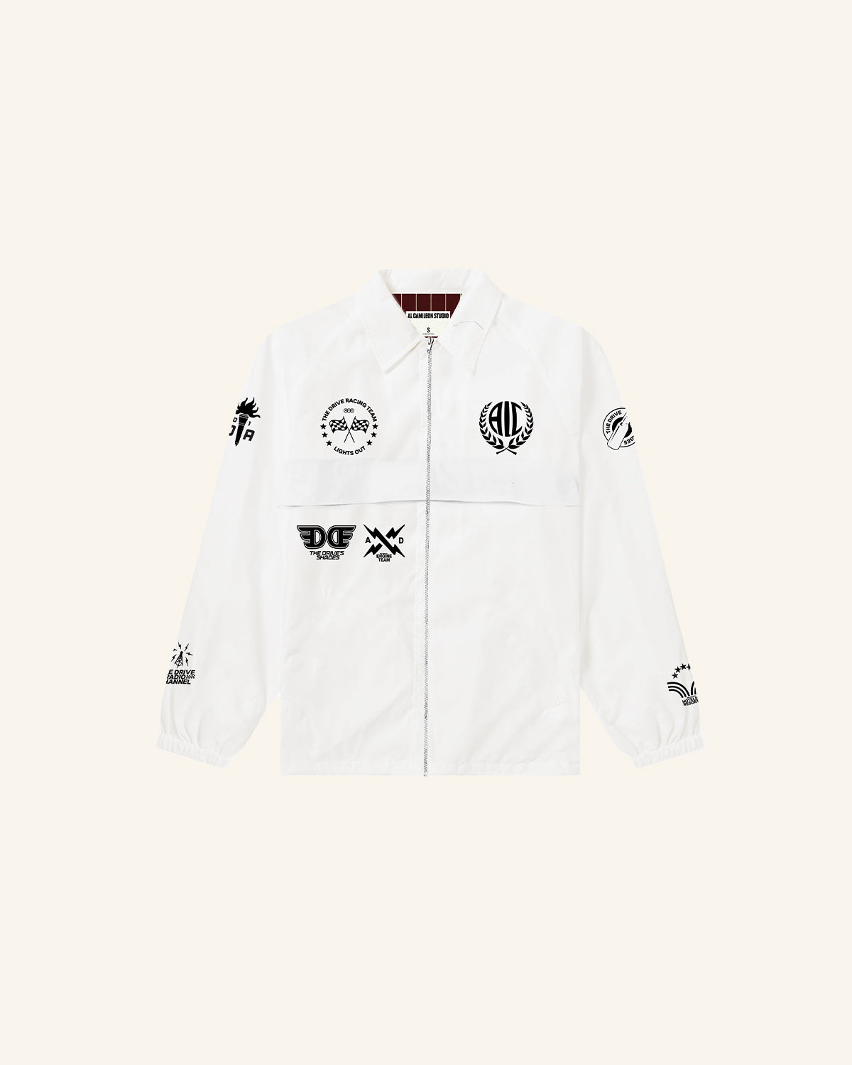 Pitlane Cream Windbreaker-1