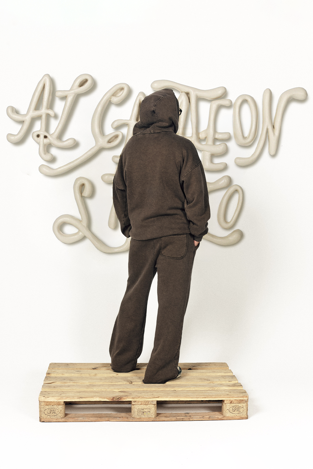 Al Camileon Studio Aged Brown Sweatpants-4
