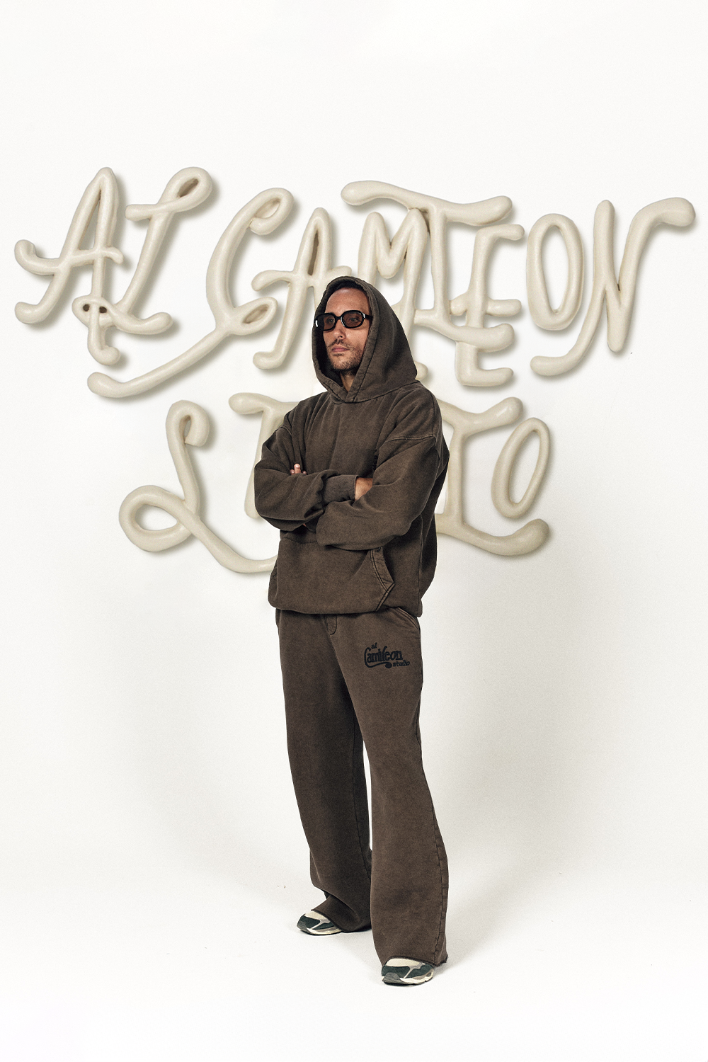 Al Camileon Studio Aged Brown Hoodie-3