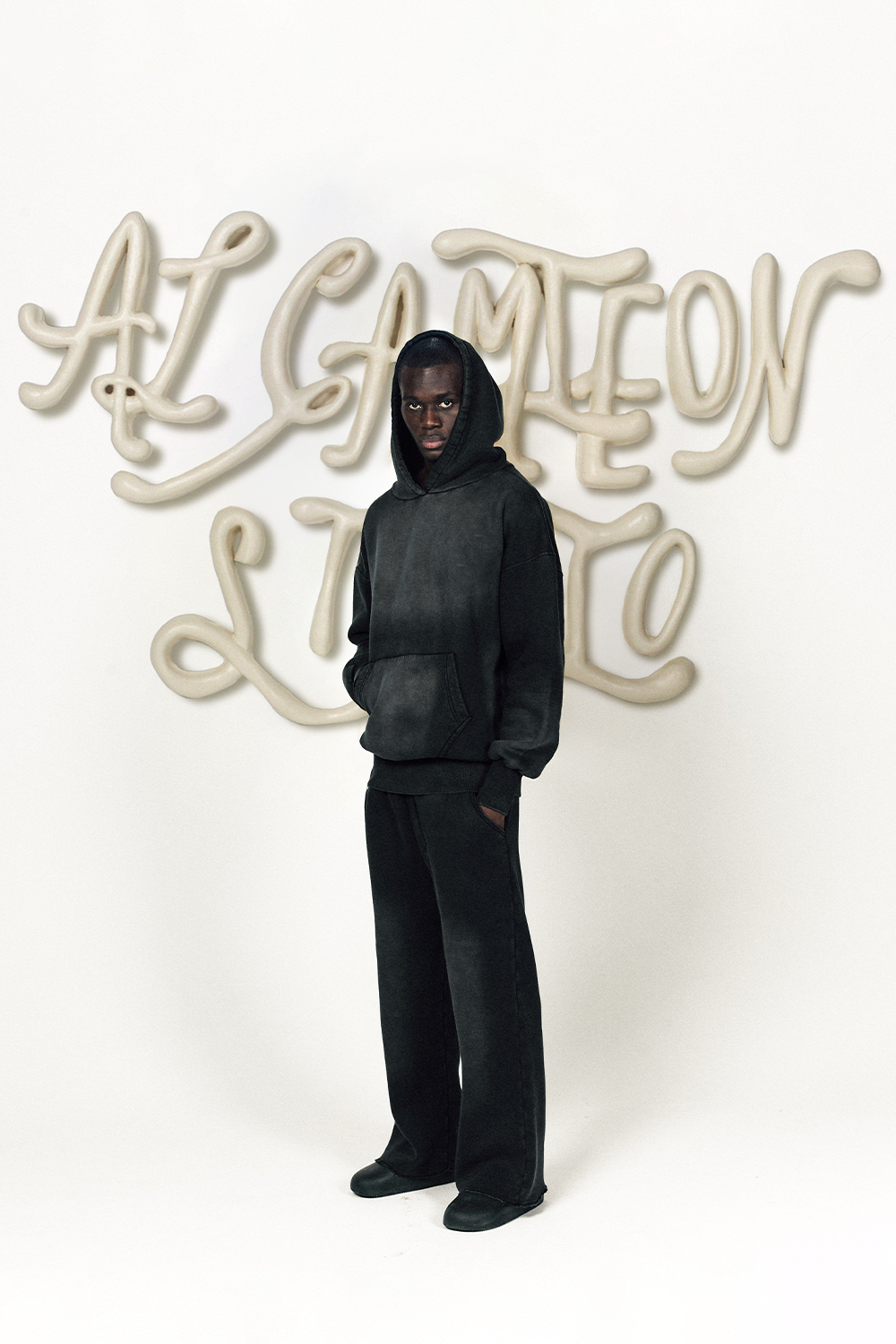 Al Camileon Studio Aged Black Hoodie-3