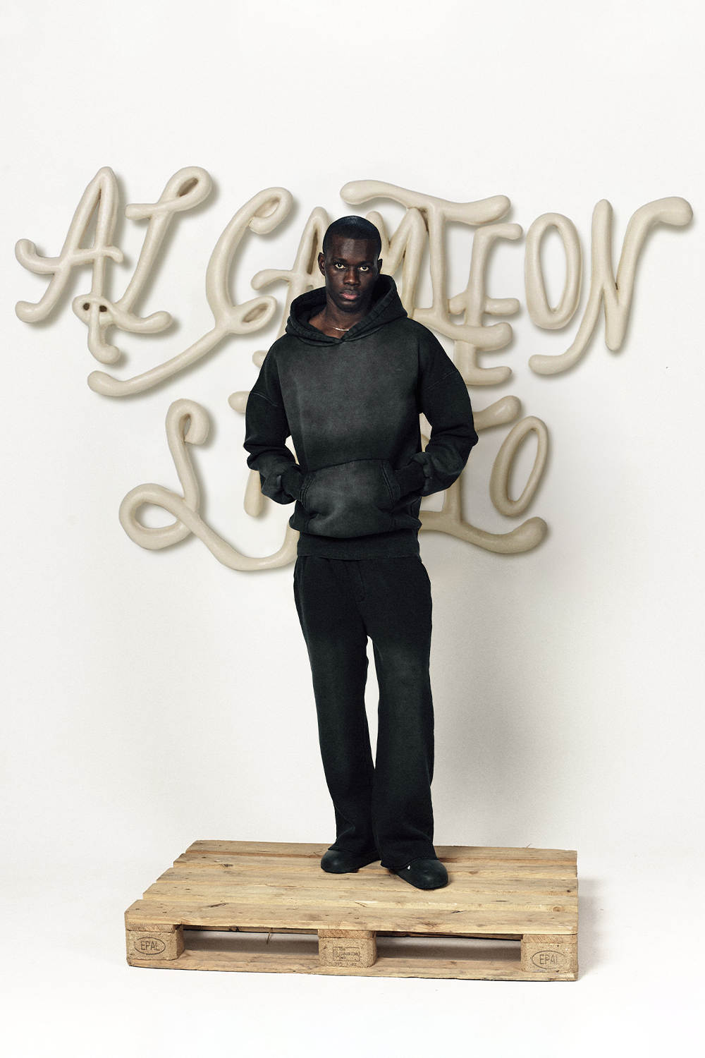 Al Camileon Studio Aged Black Hoodie-4