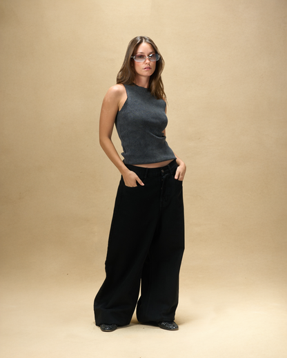 Washed Rib Cotton Tank Top