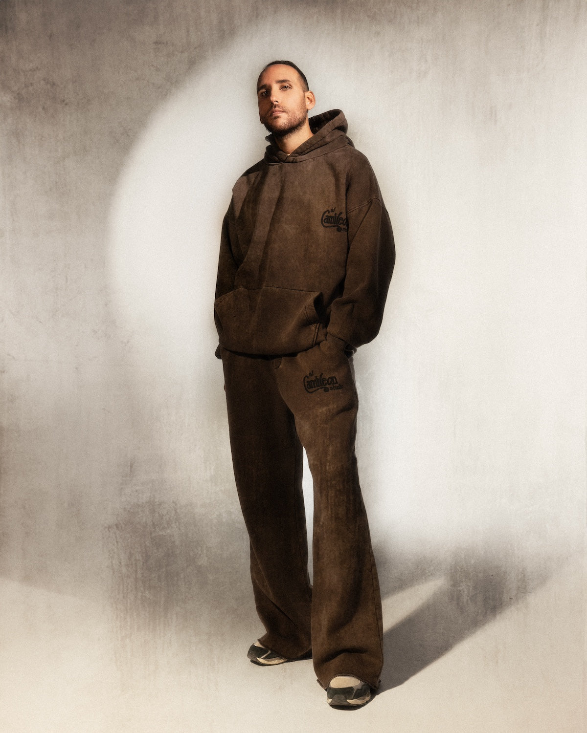 Al Camileon Studio Aged Brown Sweatpants-3