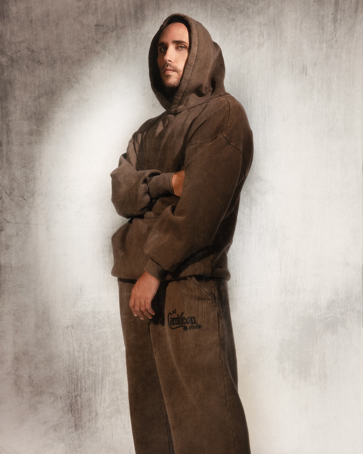 Al Camileon Studio Aged Brown Hoodie-2