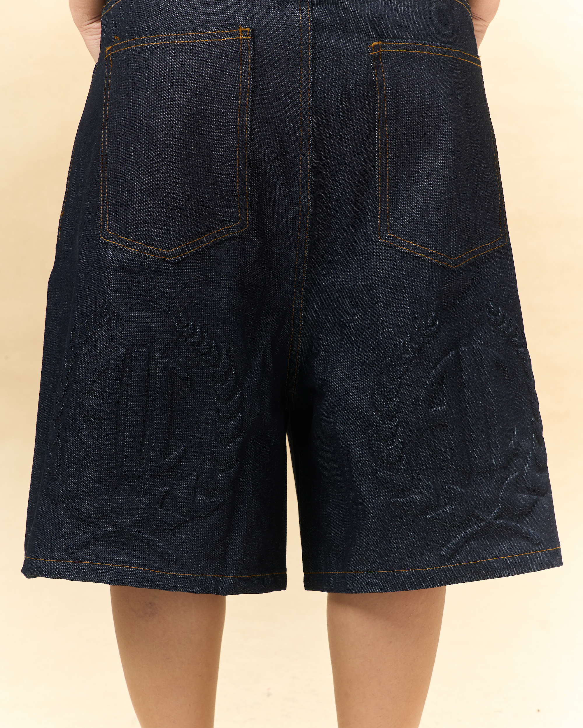 Raw Embossed Jorts