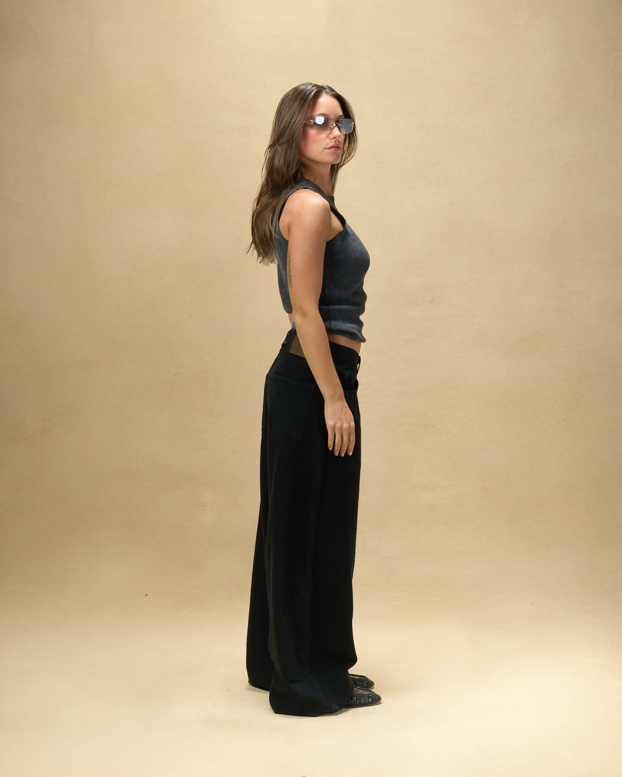 Washed Rib Cotton Tank Top-4