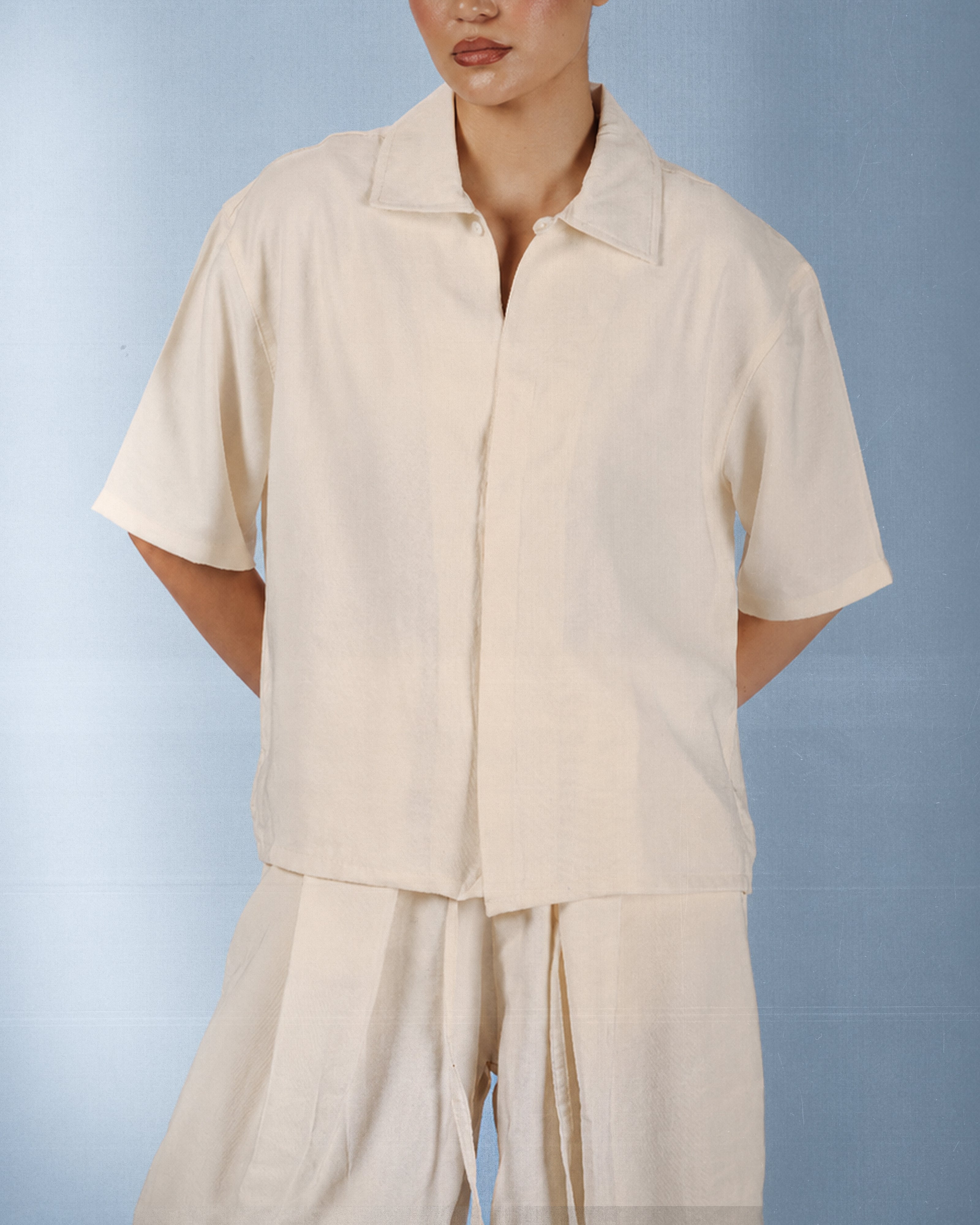 Cream Sandwash Shirt