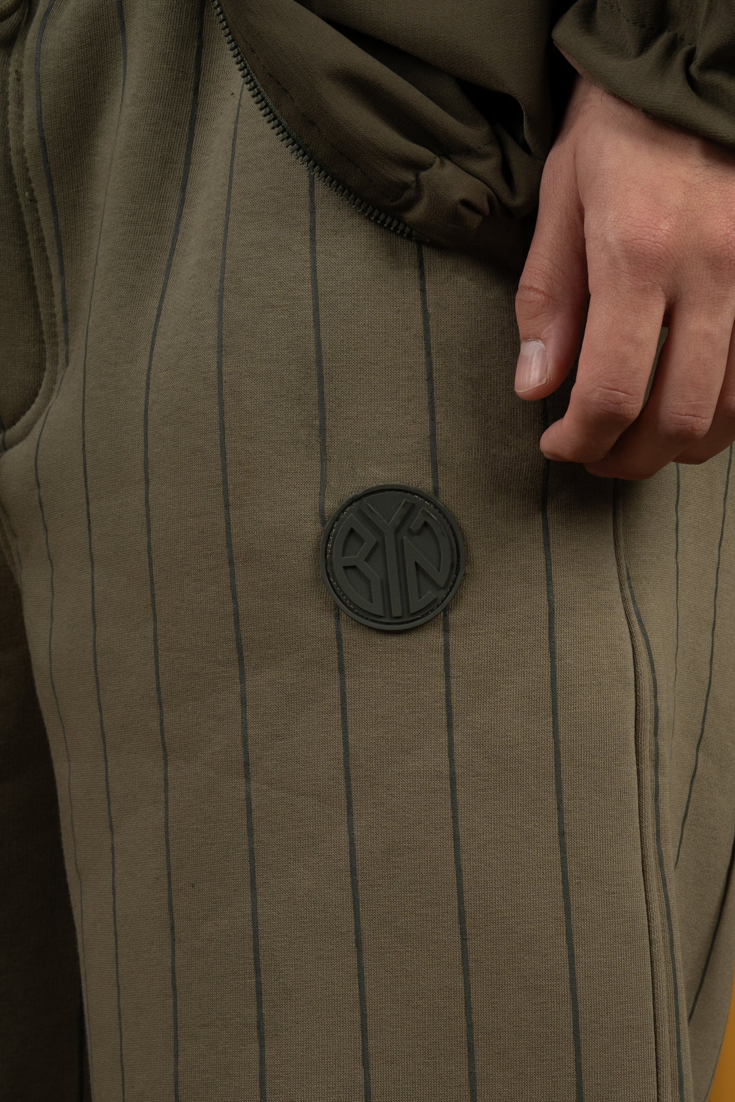 Olive Striped Sweatpants