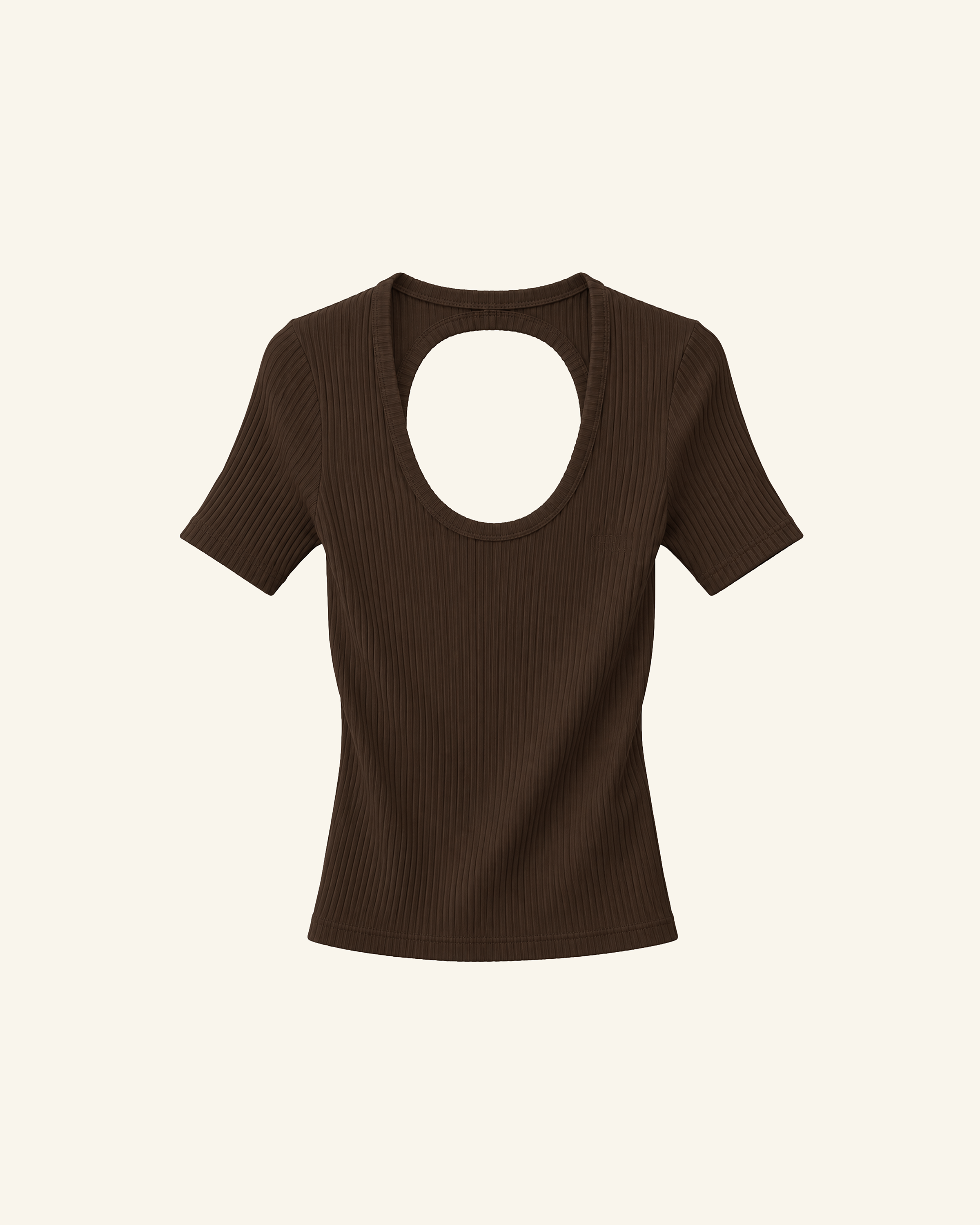 Brown Scoop Top