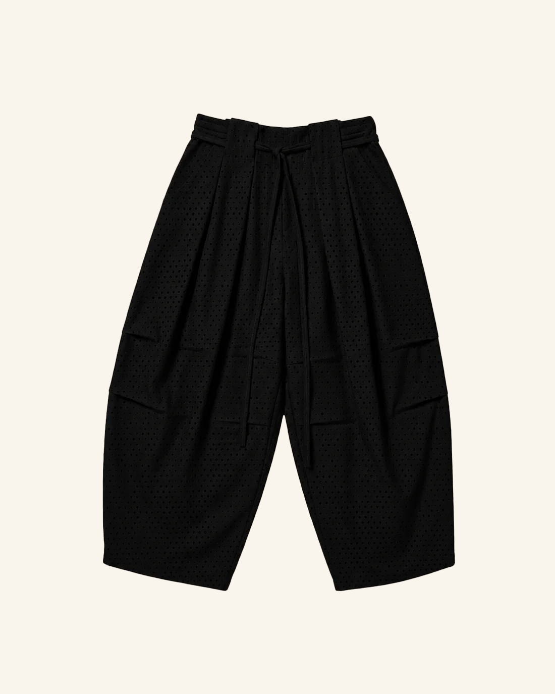 Black Pleated Volume Pants