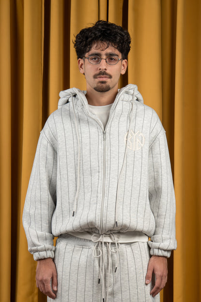 Graphite Striped Zipup