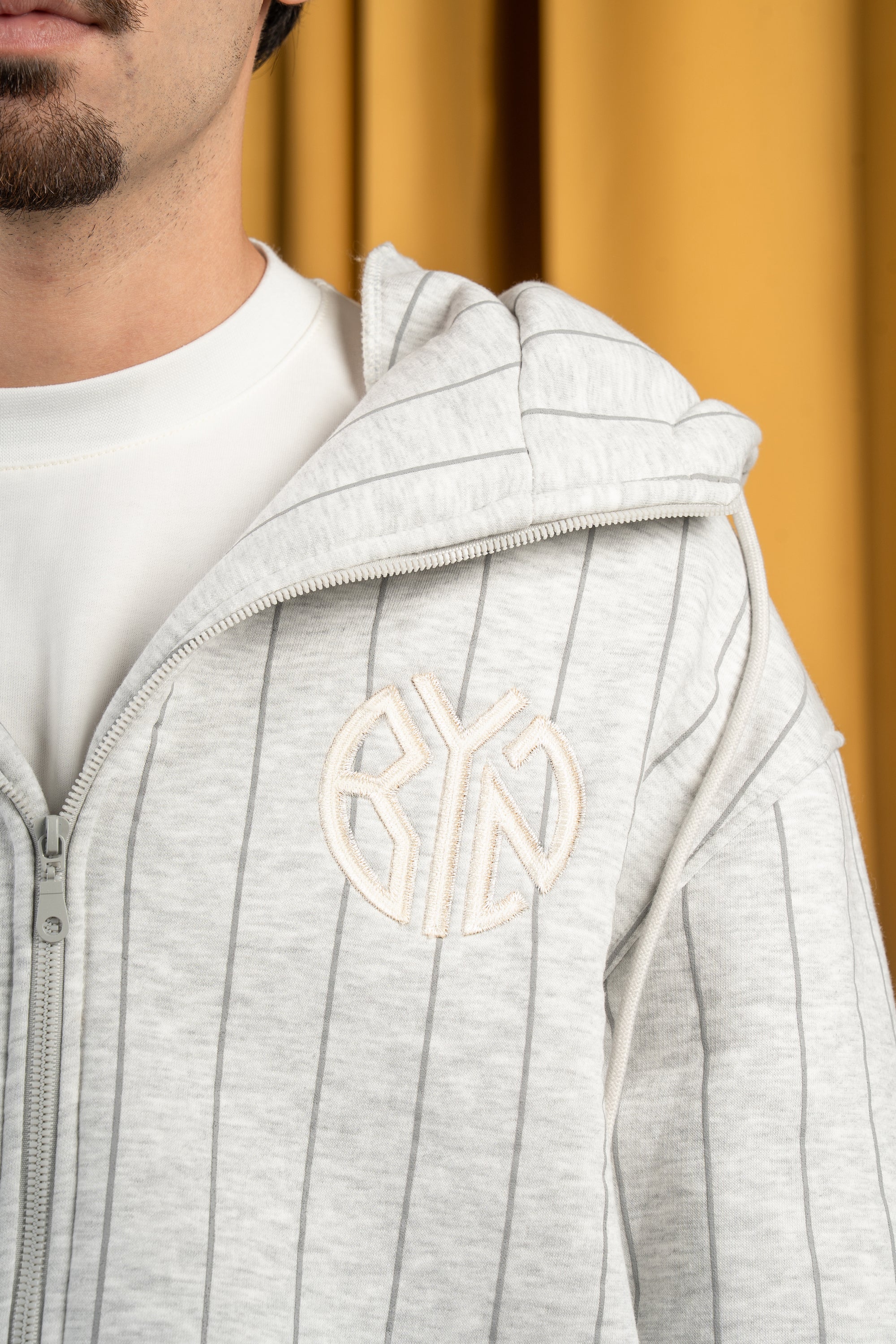 Graphite Striped Zipup-7