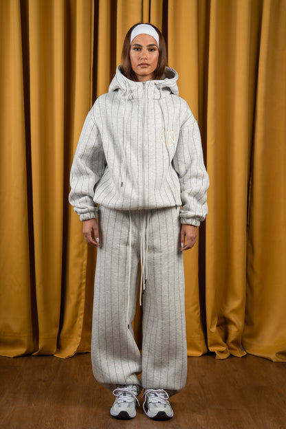 Graphite Striped Zipup