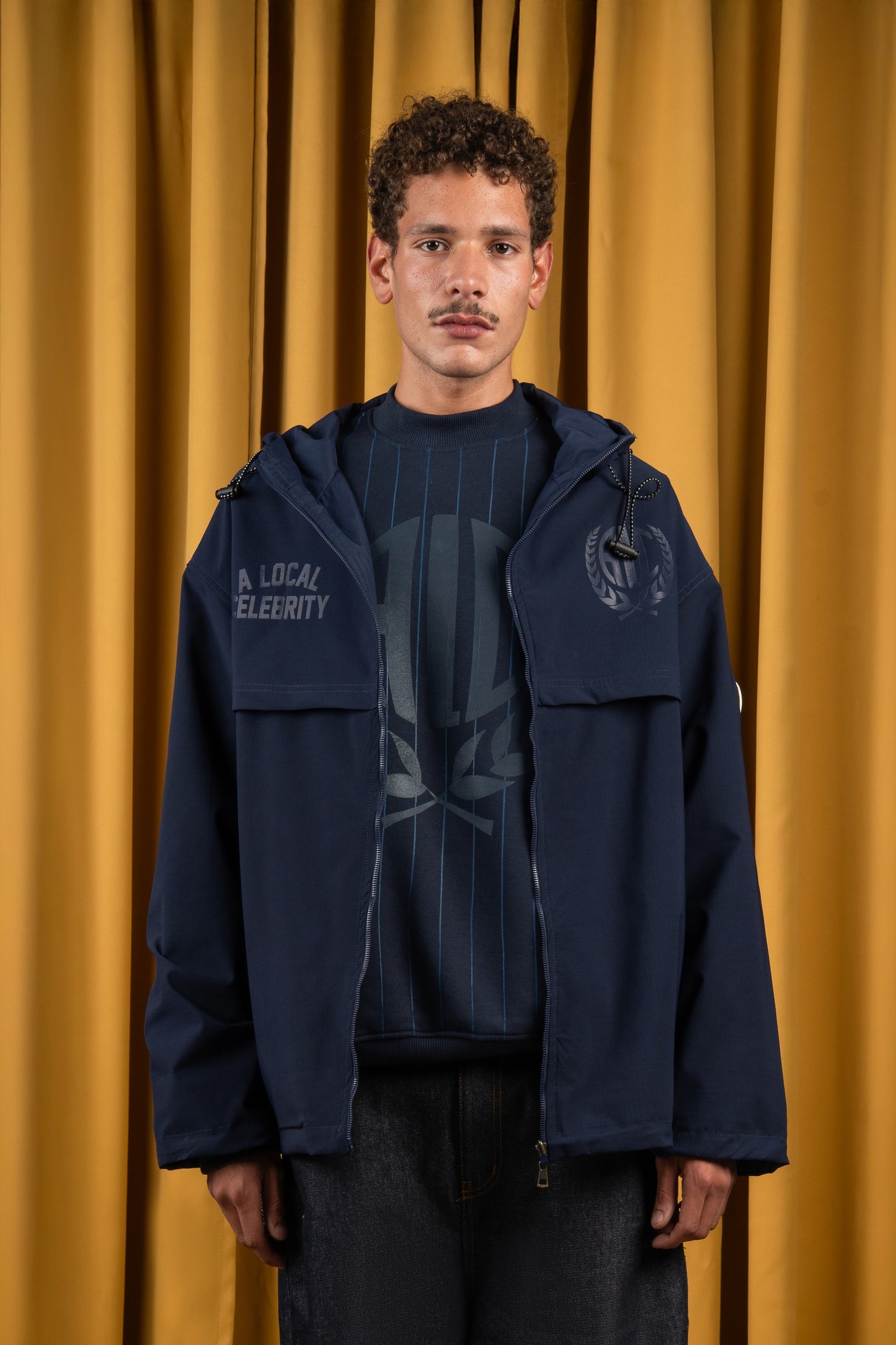 Navy Windbreaker Jacket