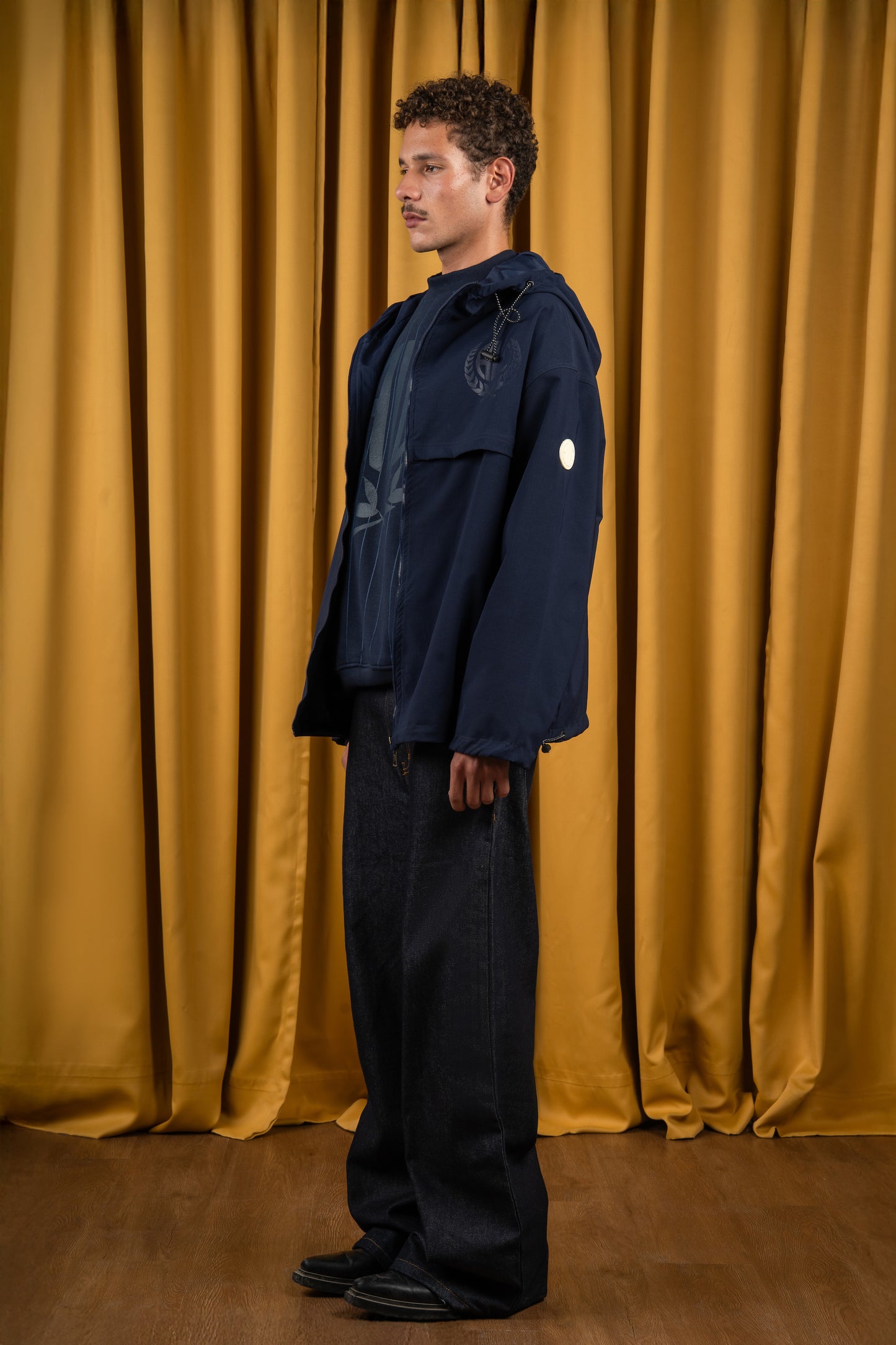 Navy Windbreaker Jacket