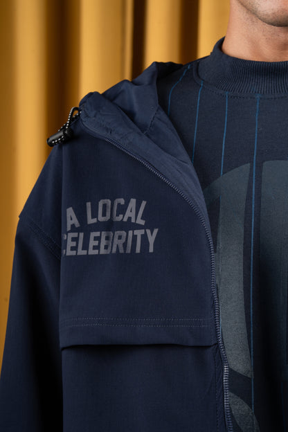 Navy Windbreaker Jacket