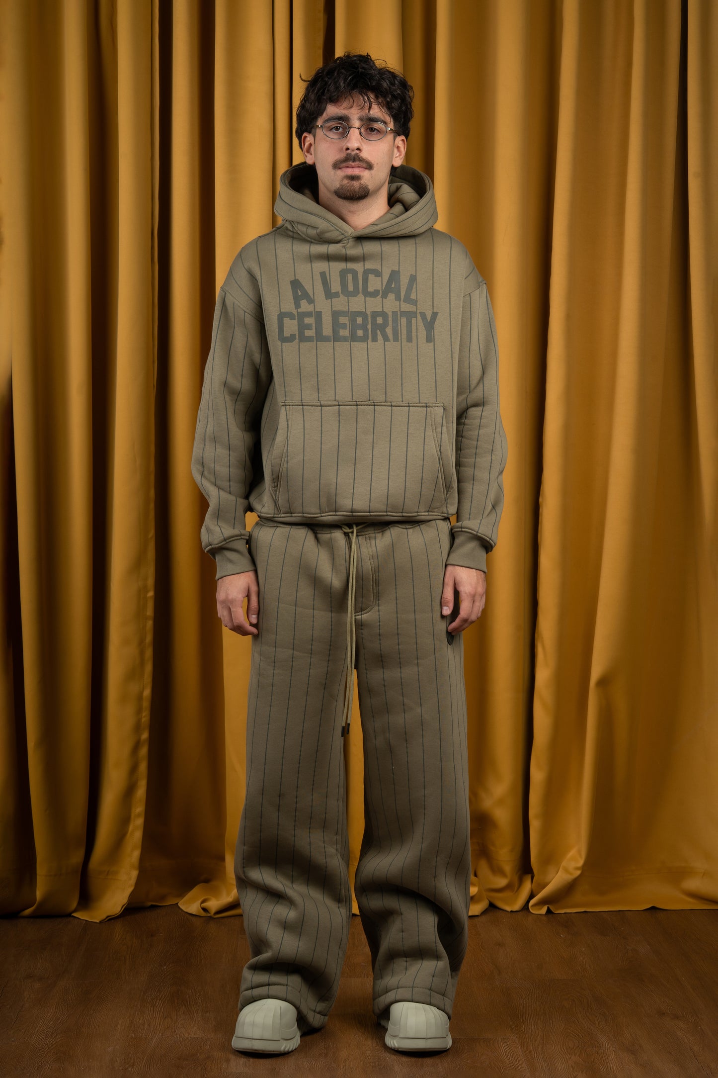 Olive Striped Sweatpants