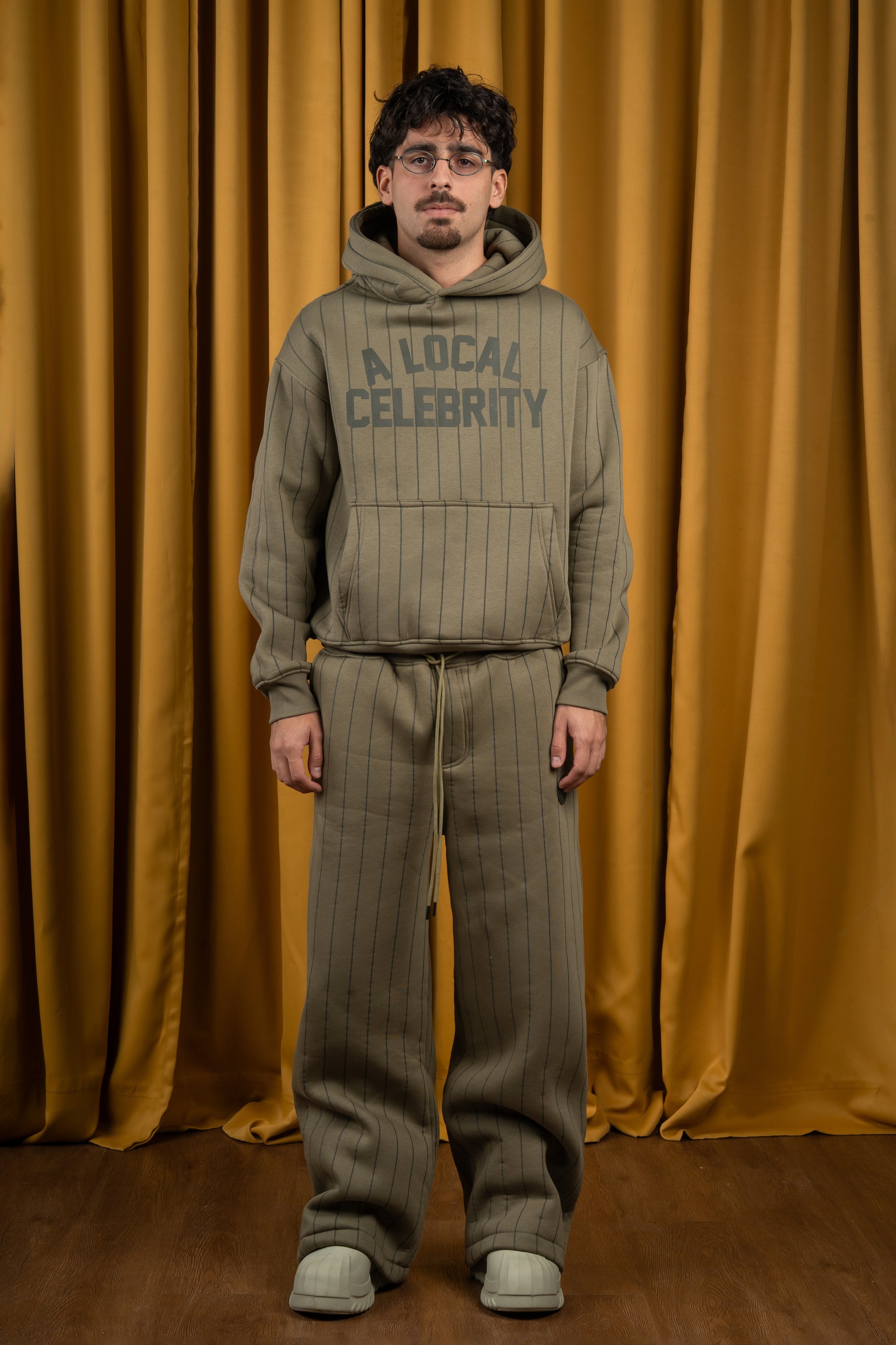 Olive Striped Sweatpants-5