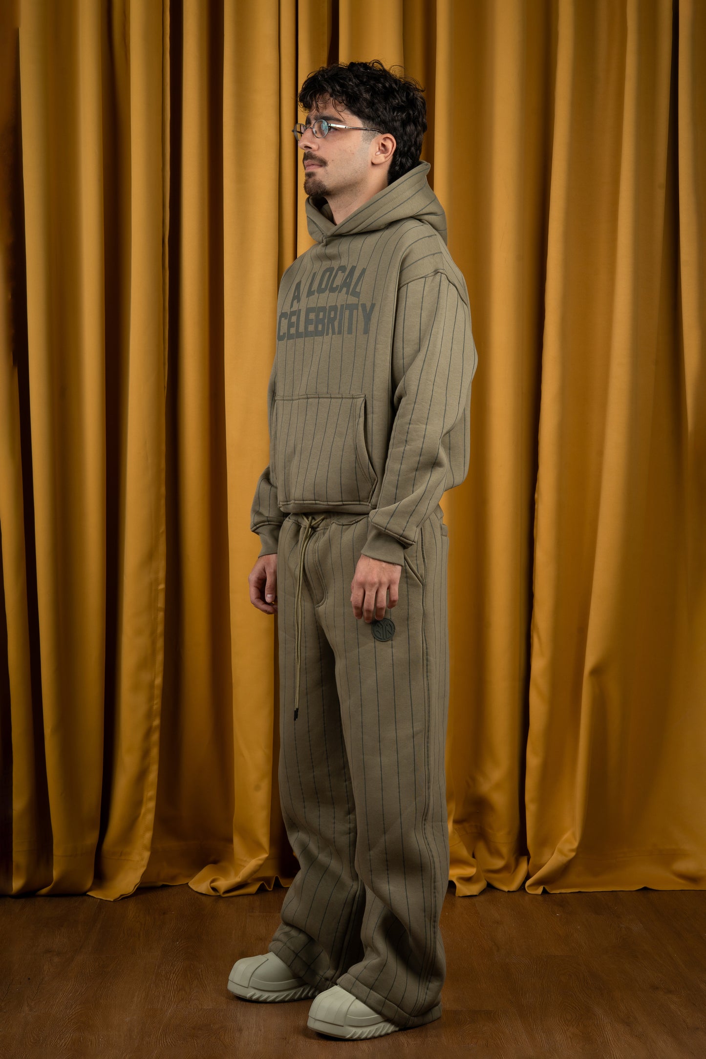 Olive Striped Hoodie