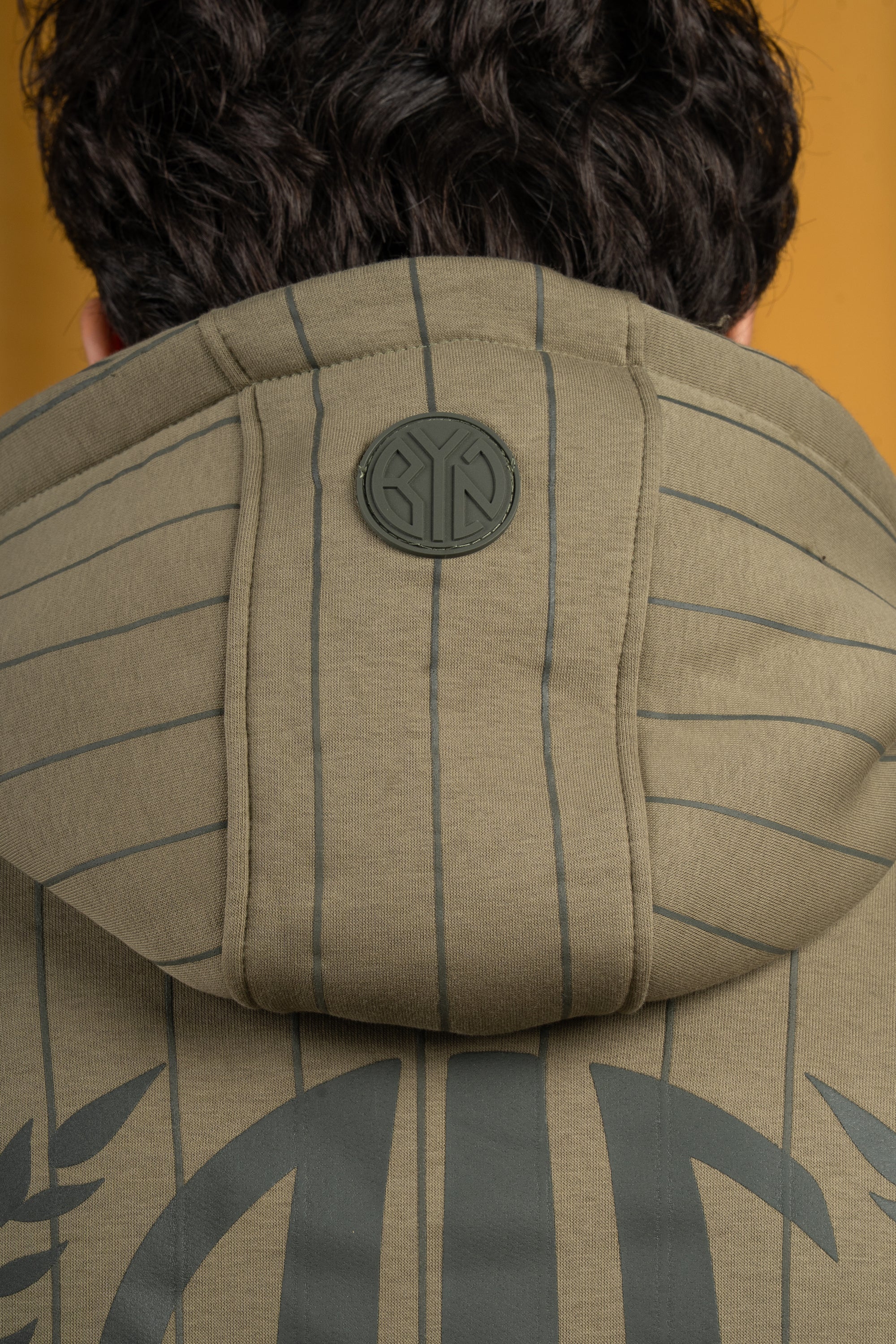 Olive Striped Hoodie-5