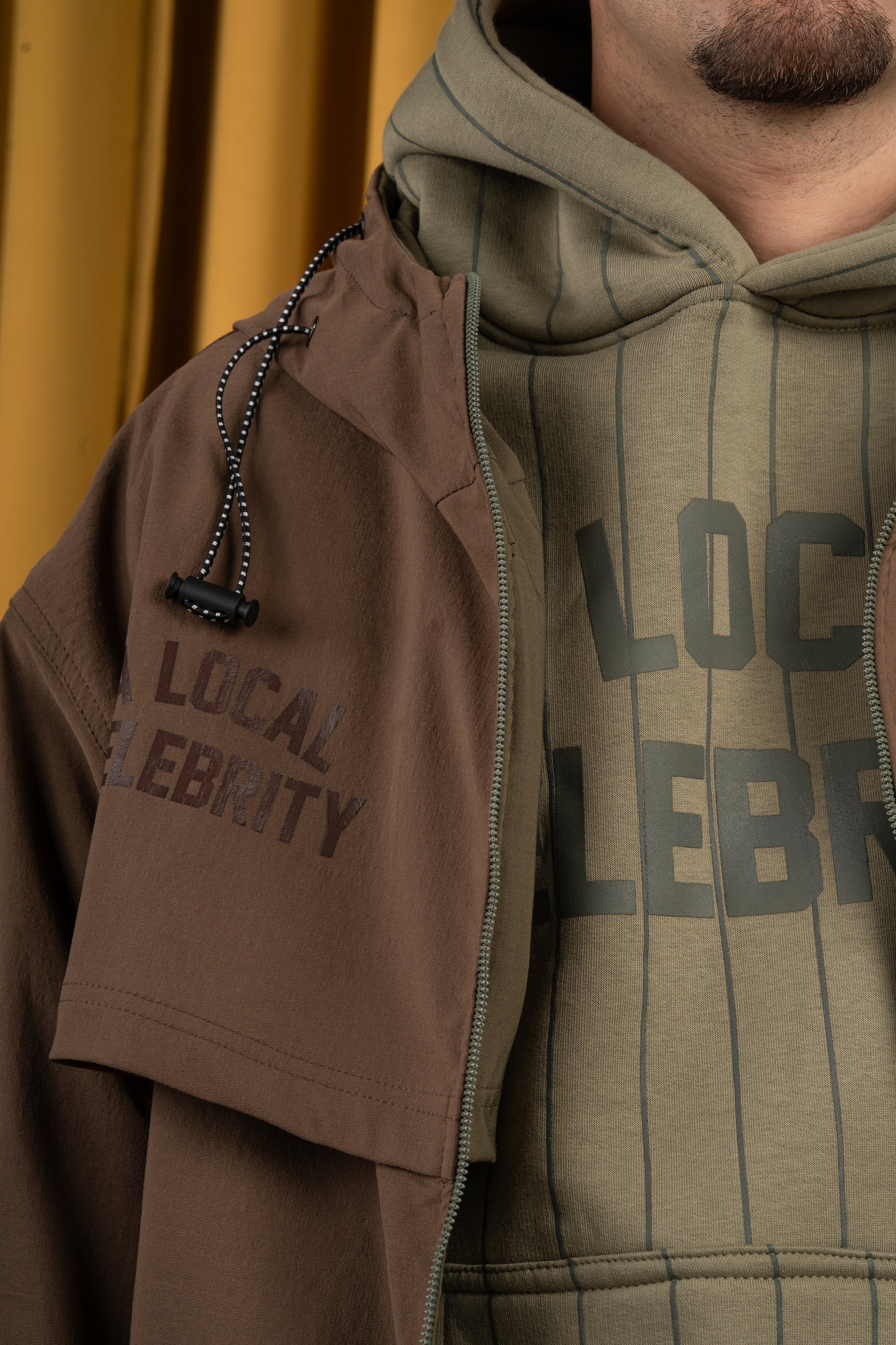 Olive X Brown Oak Reversible Windbreaker Jacket-7
