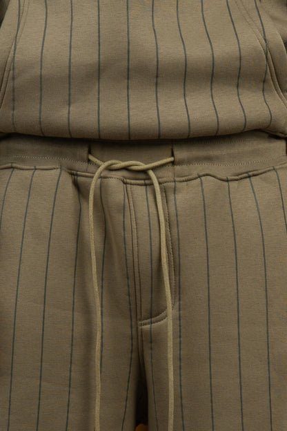 Olive Striped Sweatpants