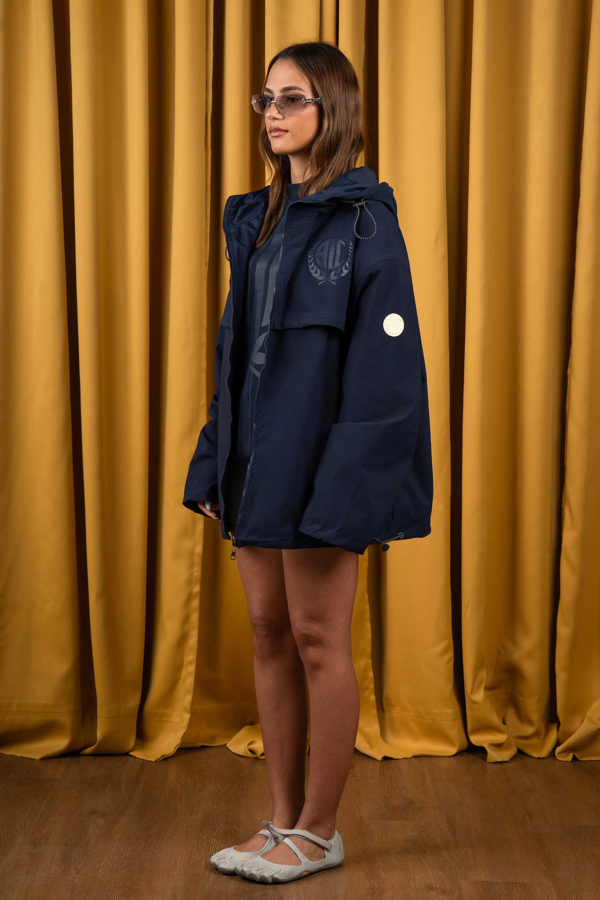 Navy Windbreaker Jacket-2
