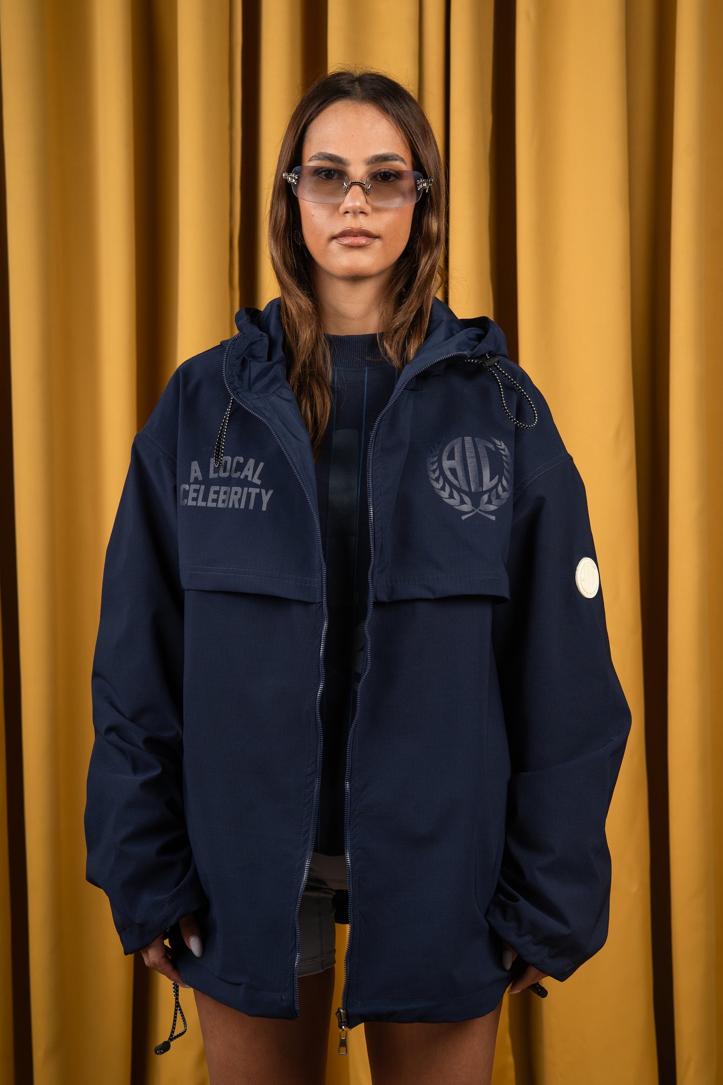 Navy Windbreaker Jacket