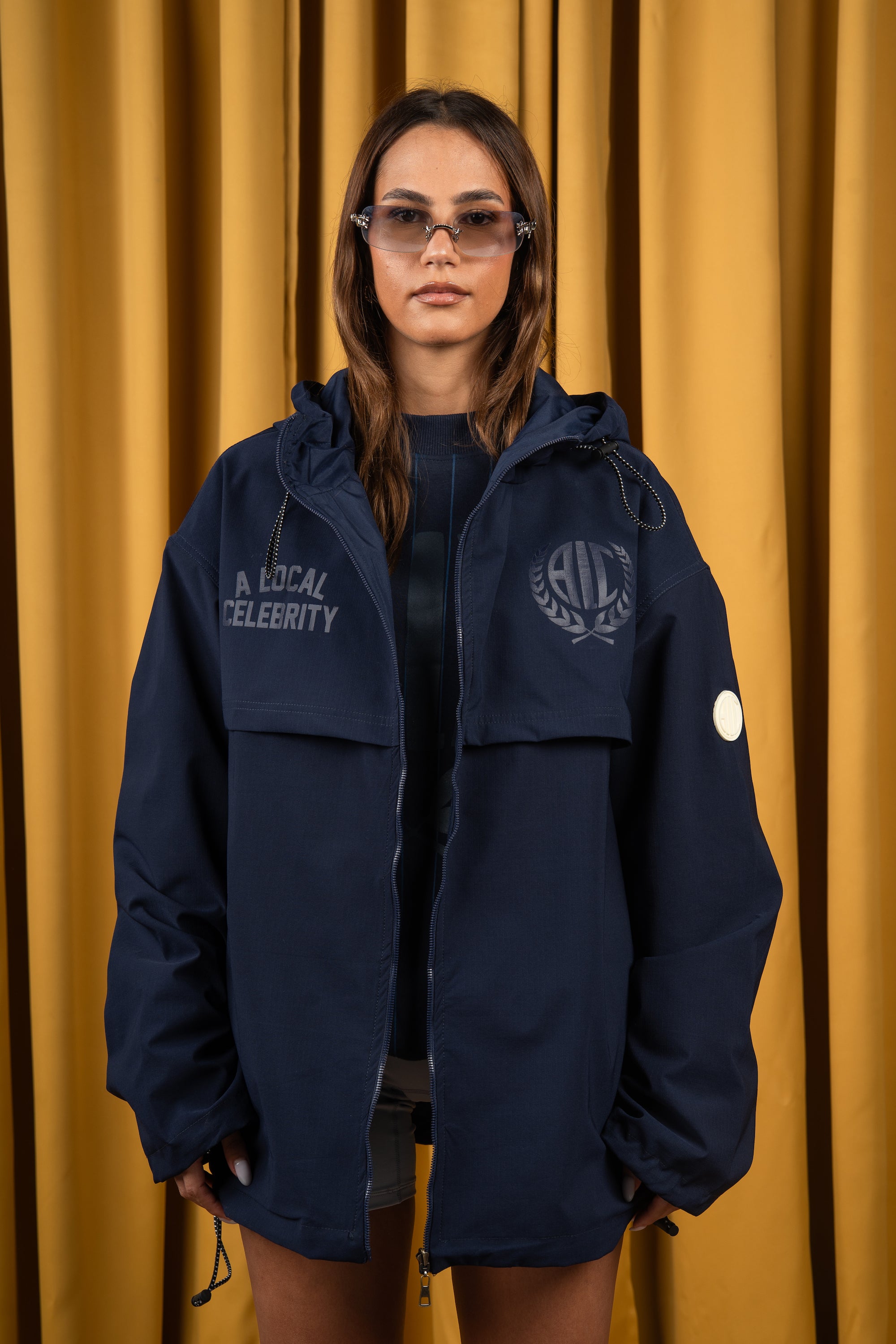 Navy Windbreaker Jacket-3