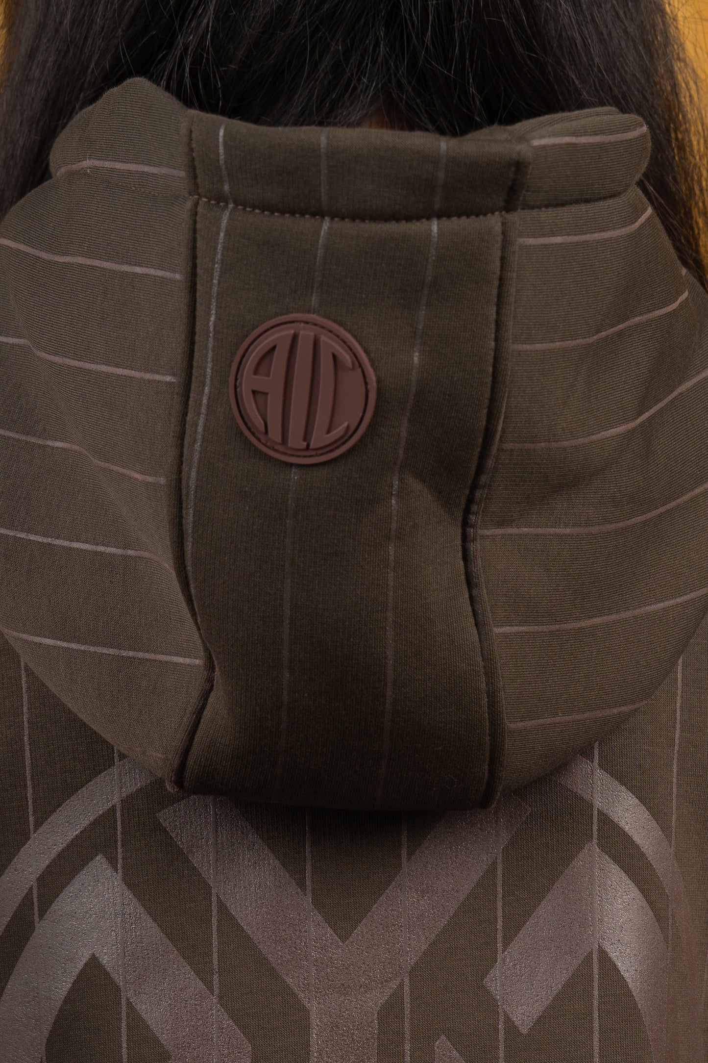 Brown Oak Striped Hoodie