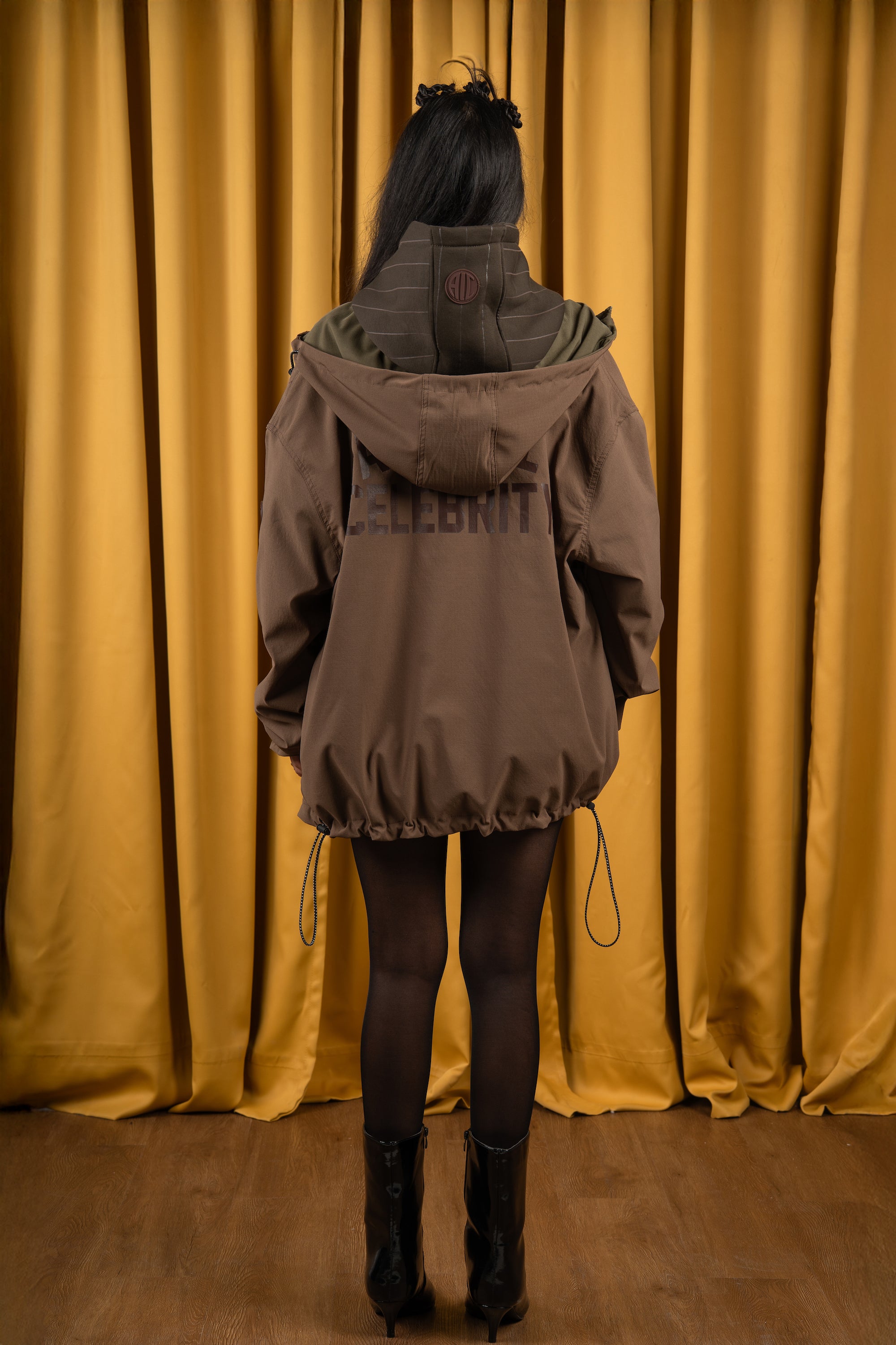 Olive X Brown Oak Reversible Windbreaker Jacket-3