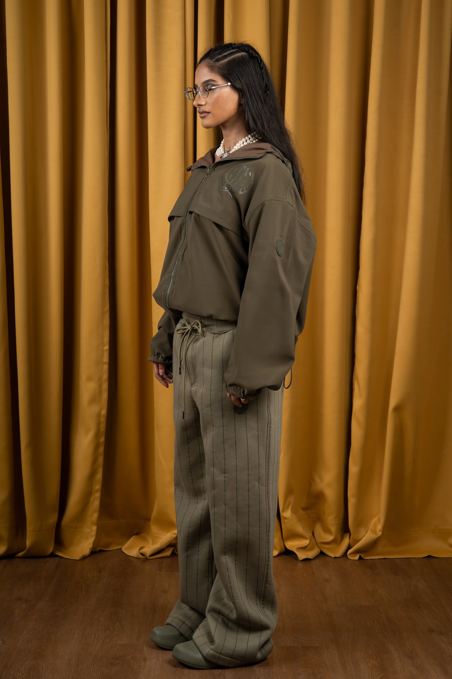 Olive X Brown Oak Reversible Windbreaker Jacket