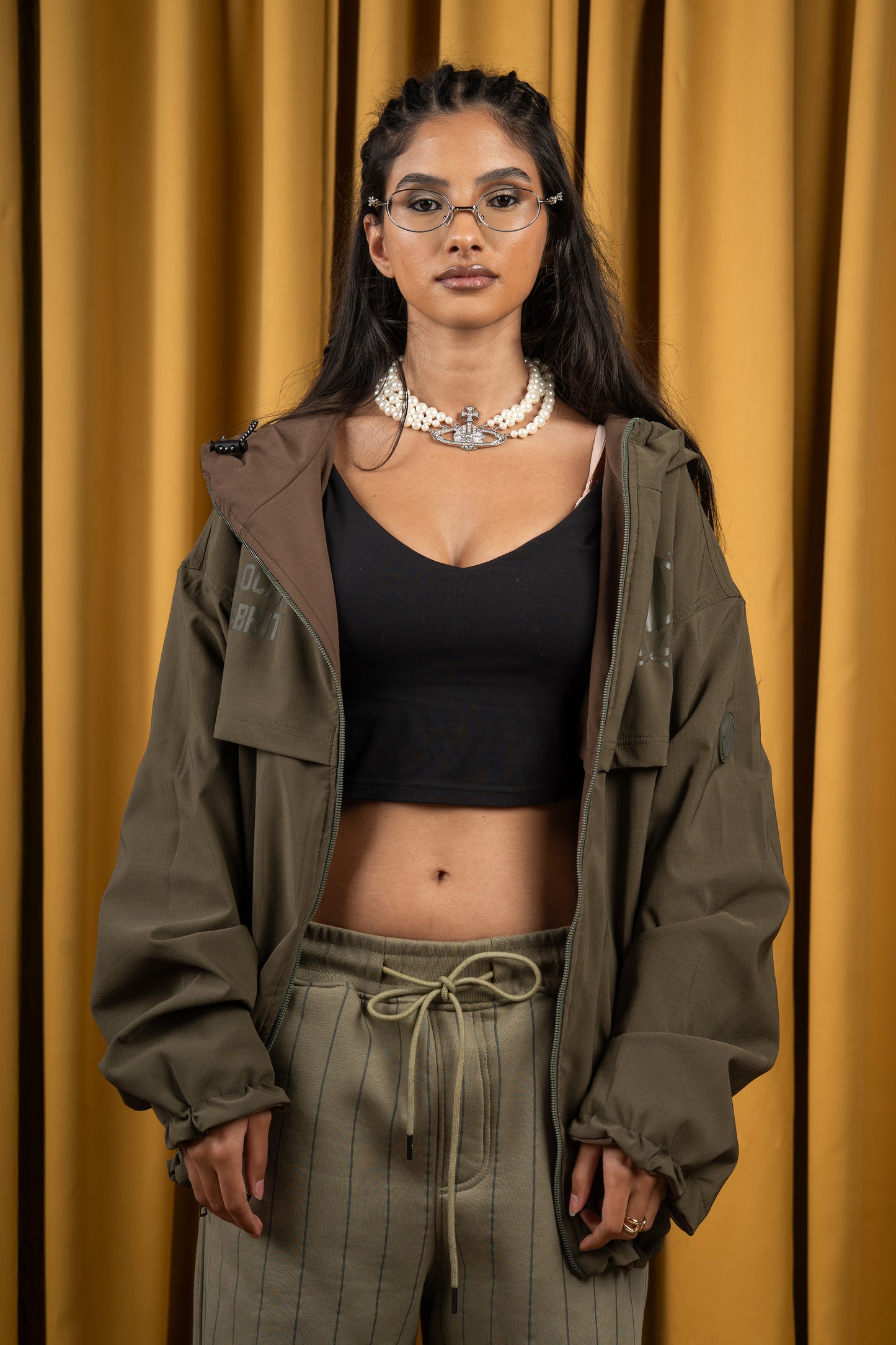 Olive X Brown Oak Reversible Windbreaker Jacket