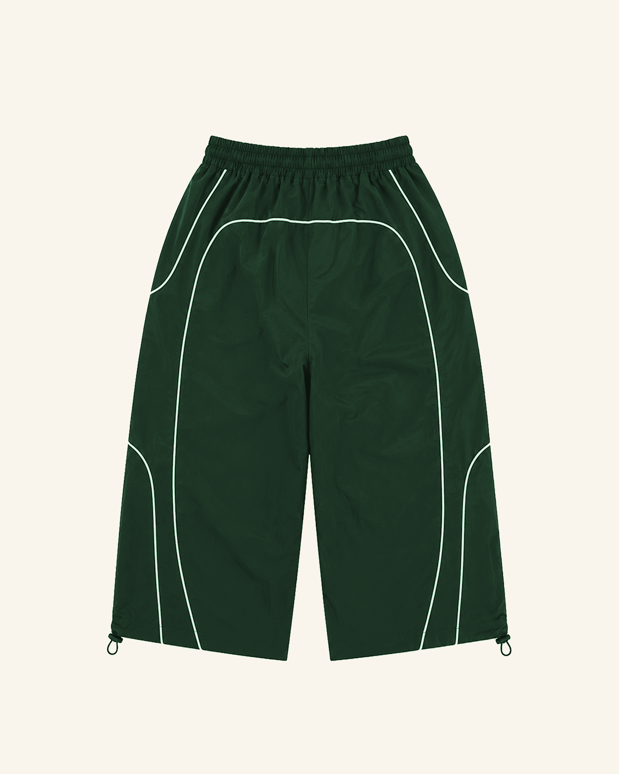 Forest Green Cropped Track Pants-2