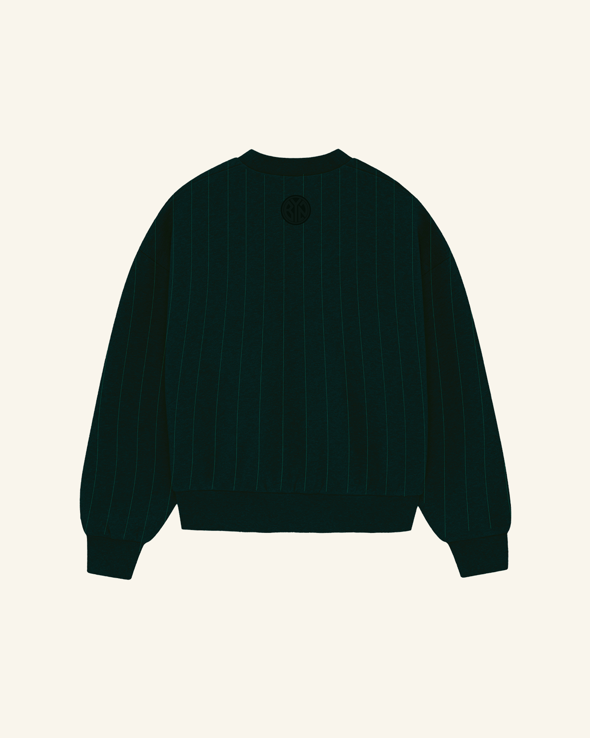 Forest Green Striped Crewneck