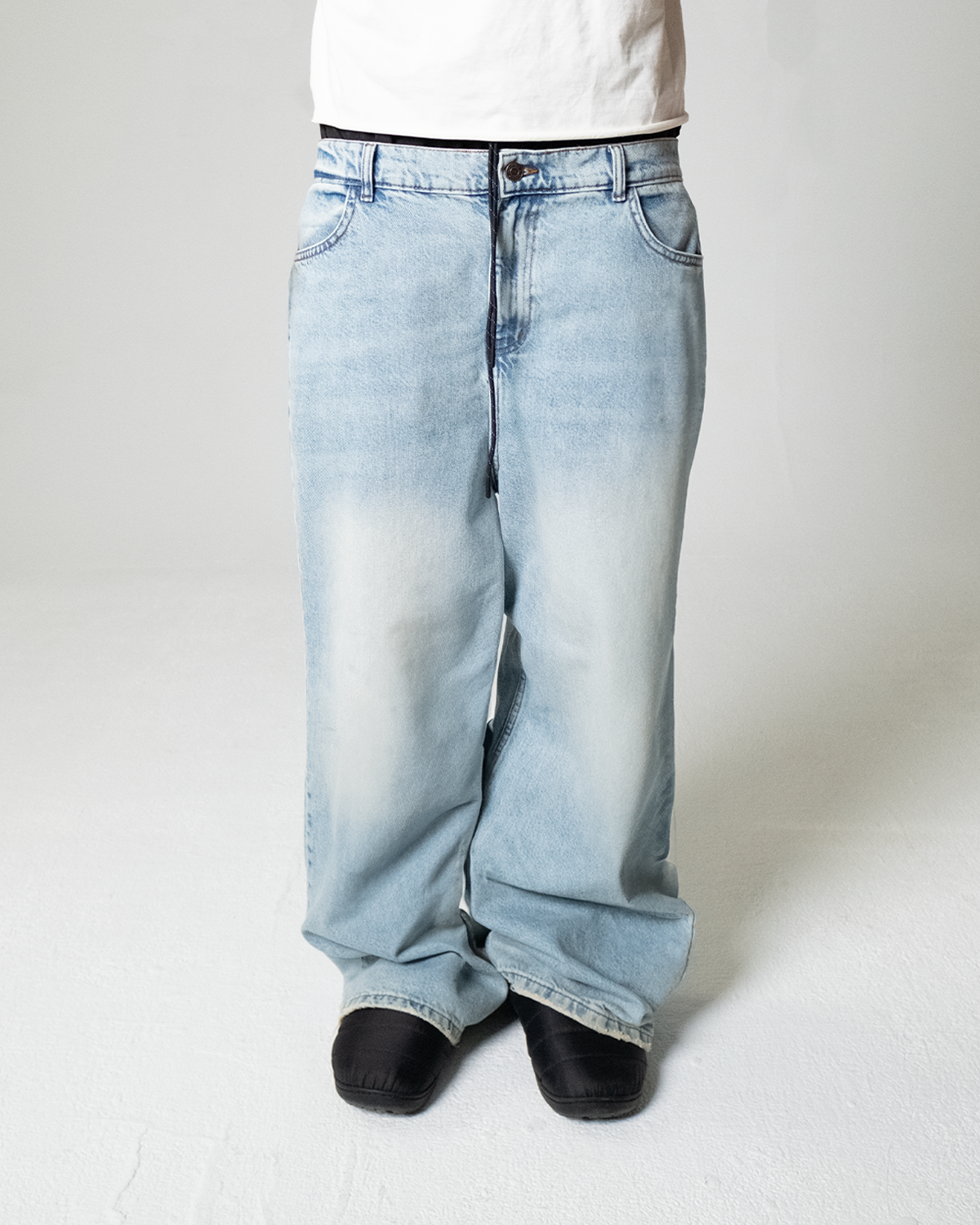 Medium Wash Embossed Denim
