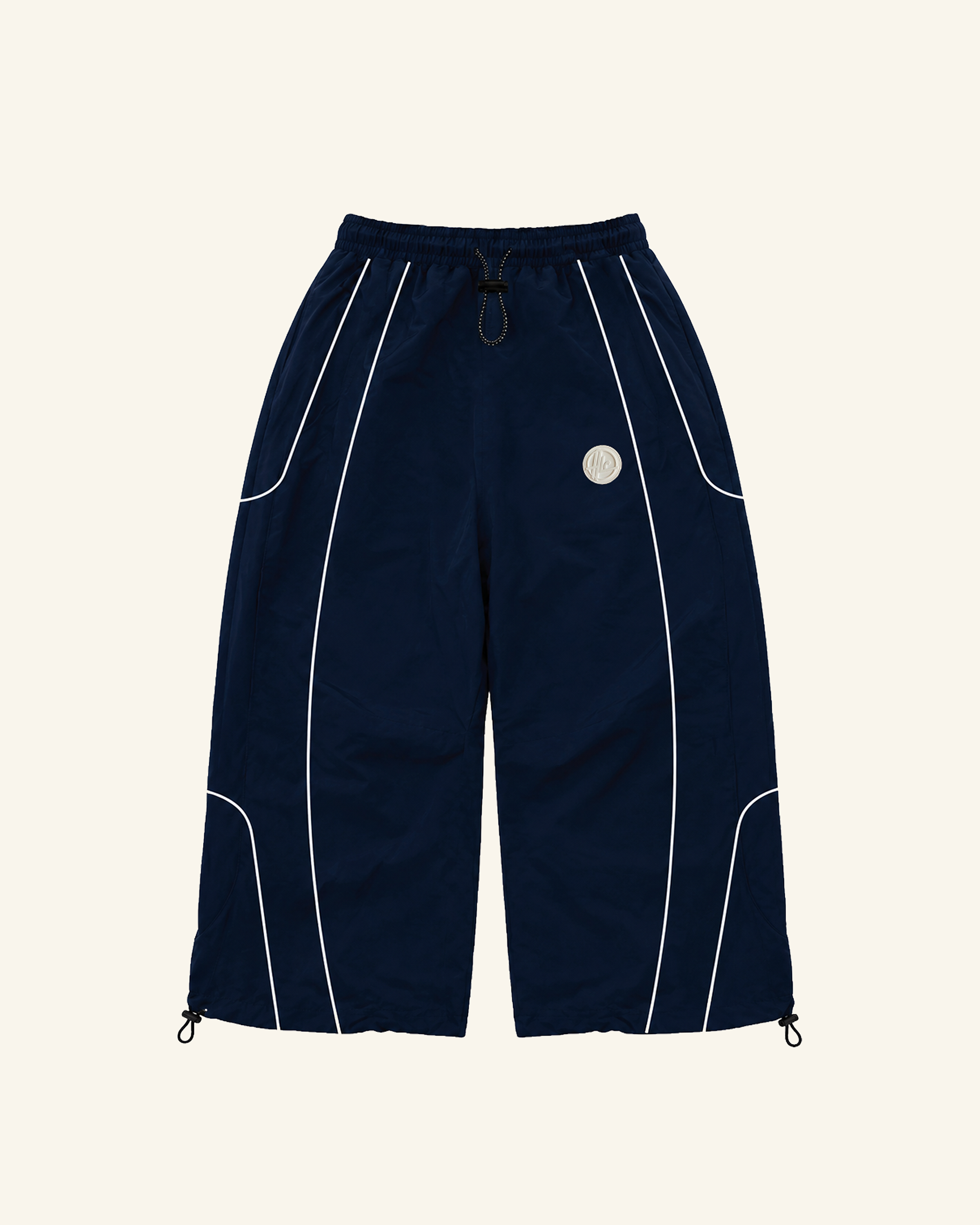 Navy Cropped Track Pants-1