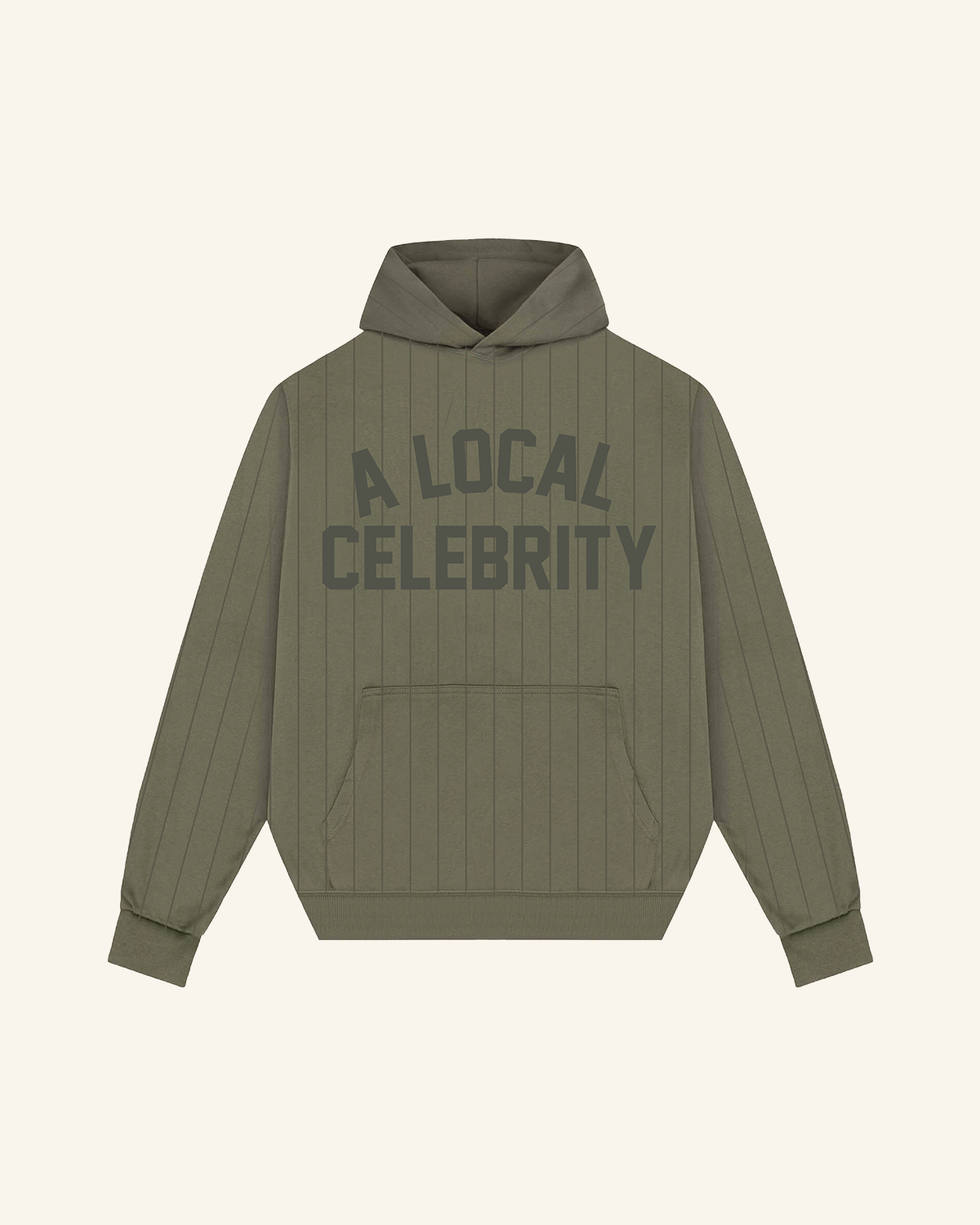 Olive Striped Hoodie