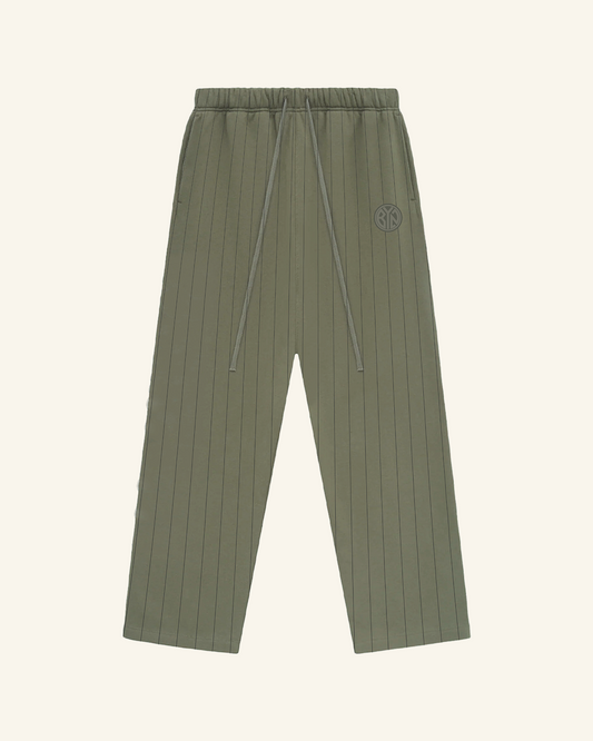 Olive Striped Sweatpants