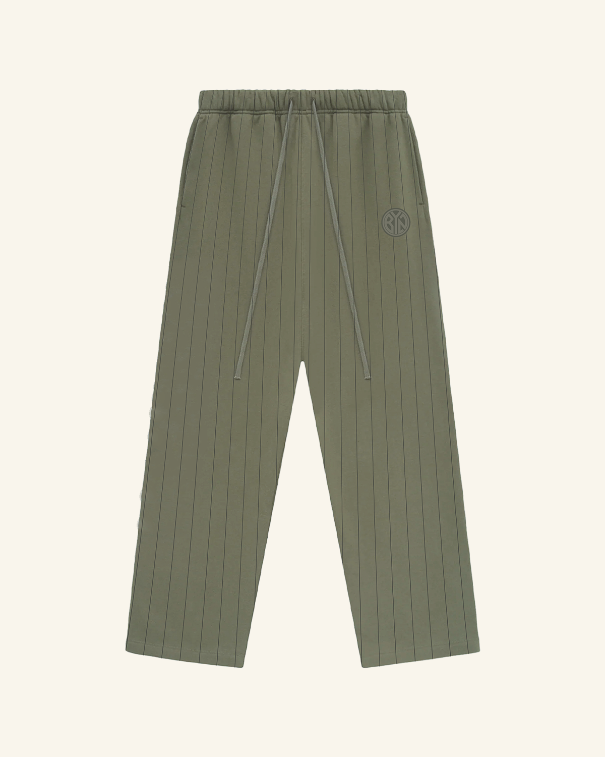 Olive Striped Sweatpants-1