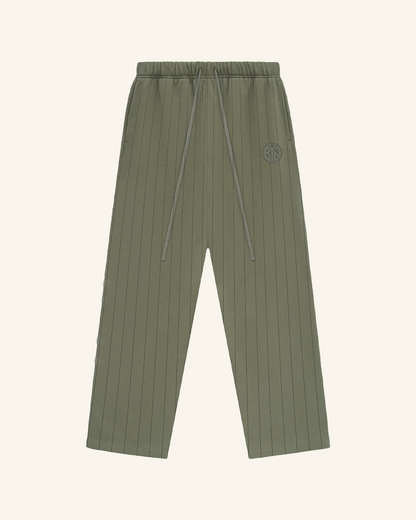 Olive Striped Sweatpants